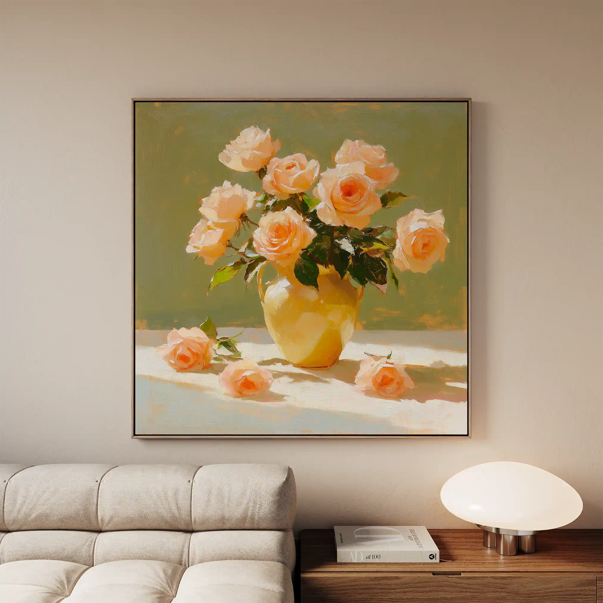 Floral Canvas Wall Art WAD1363-F 80 x 80 cm / Stretched on hidden frame