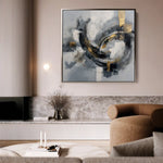 Abstract 1364 Canvas Art 60 x 60 cm / Stretched on hidden frame