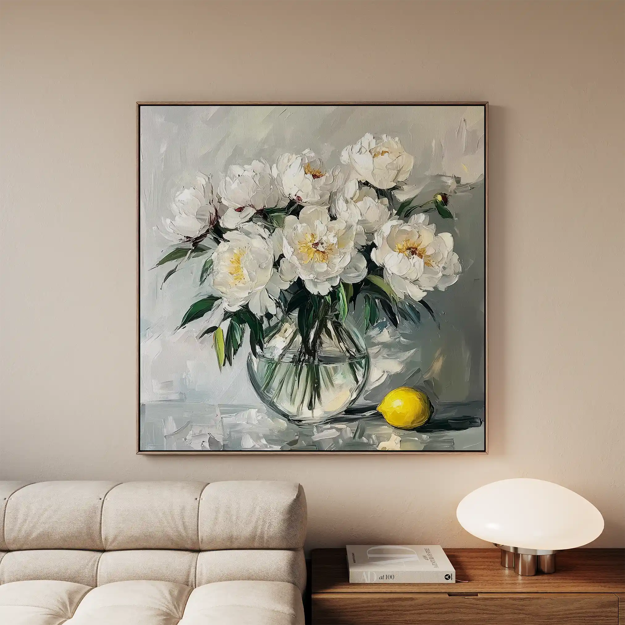 Floral Canvas Wall Art WAD1364-F 80 x 80 cm / Stretched on hidden frame