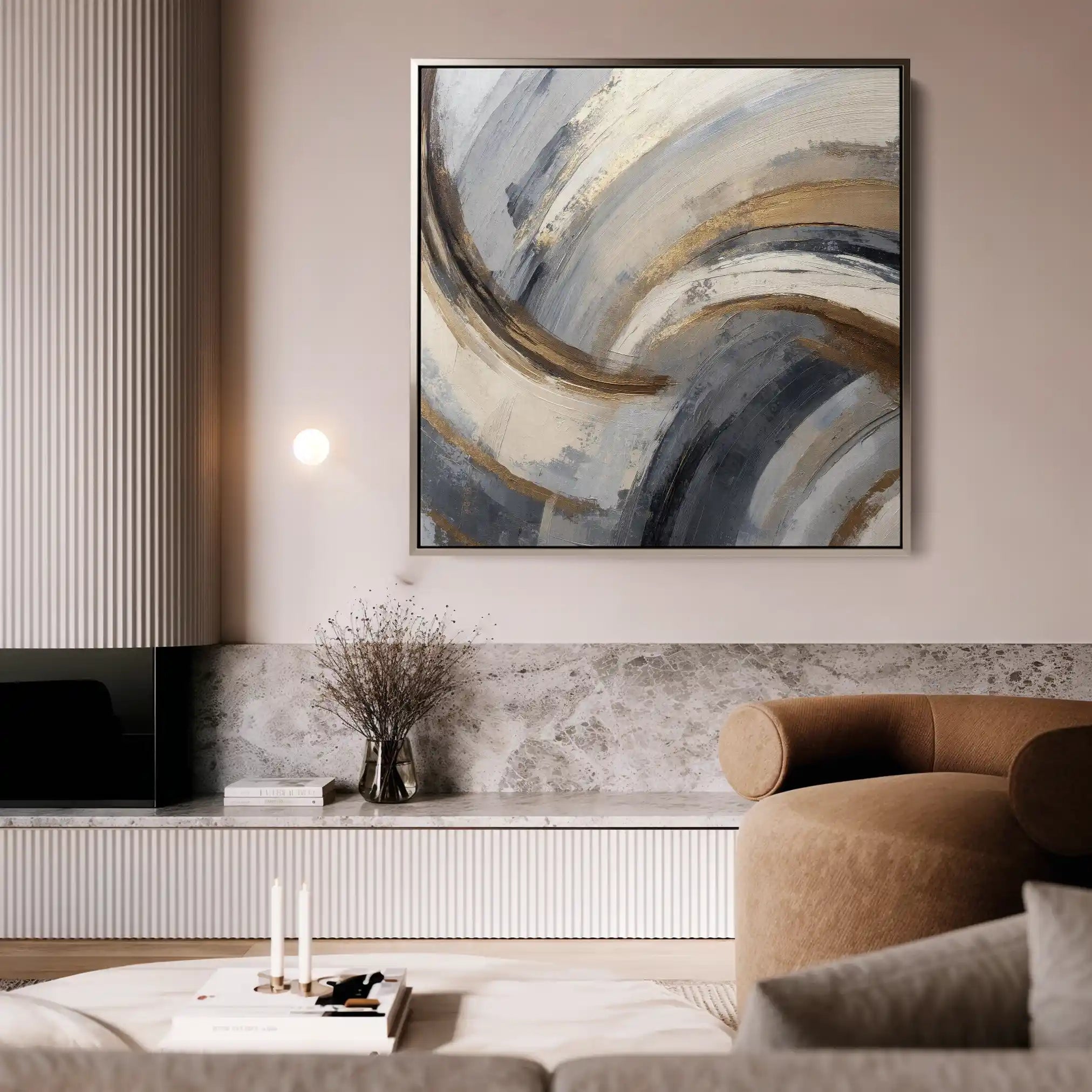 Abstract 1365 Canvas Art 60 x 60 cm / Stretched on hidden frame