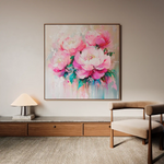 Floral Canvas Wall Art WAD1365-F 80 x 80 cm / Stretched on hidden frame