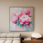 Floral Canvas Wall Art WAD1365-F 80 x 80 cm / Stretched on hidden frame