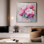 Floral Canvas Wall Art WAD1365-F 80 x 80 cm / Stretched on hidden frame