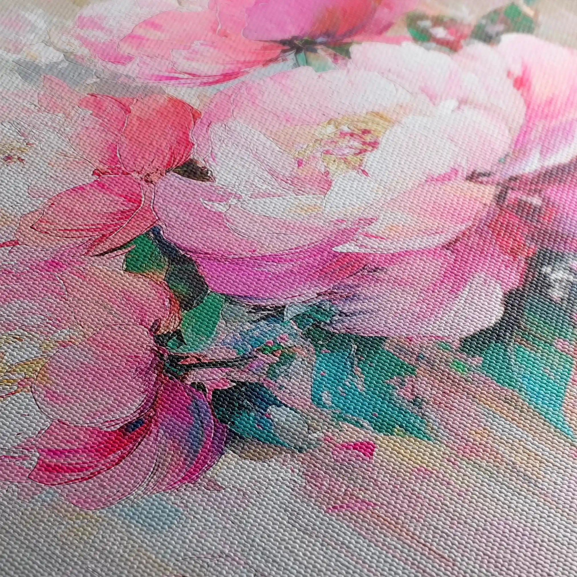 Floral Canvas Wall Art WAD1365-F 80 x 80 cm / Stretched on hidden frame