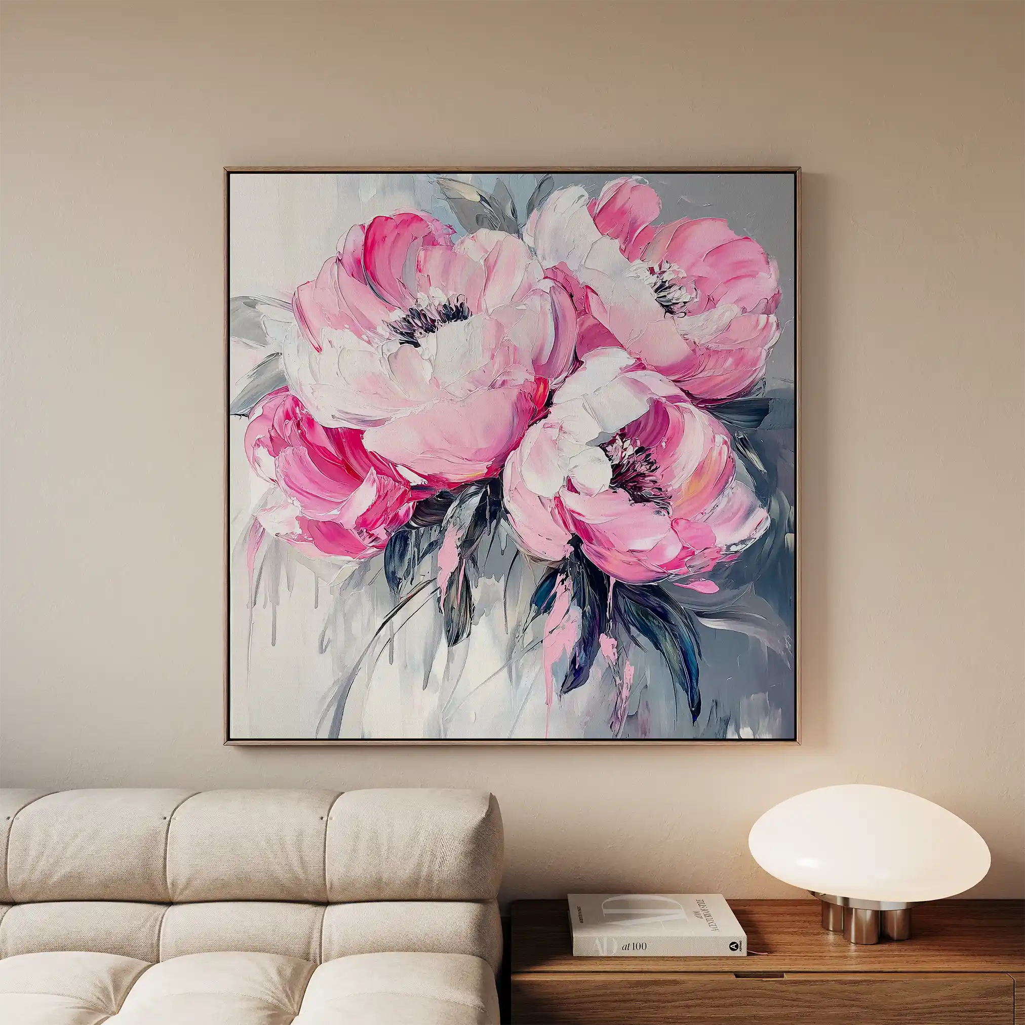 Floral Canvas Wall Art WAD1366-F 80 x 80 cm / Stretched on hidden frame