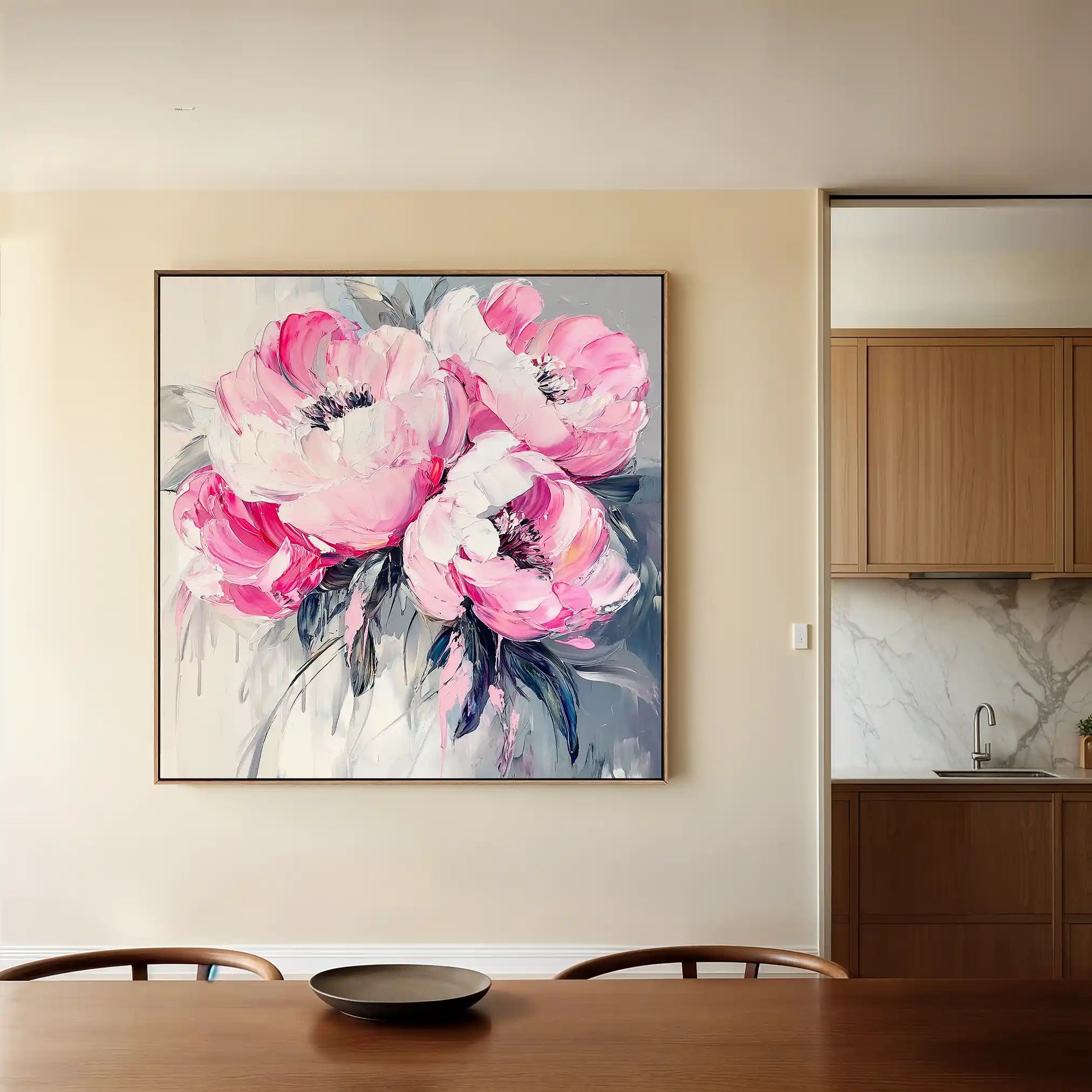 Floral Canvas Wall Art WAD1366-F 80 x 80 cm / Stretched on hidden frame
