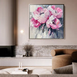 Floral Canvas Wall Art WAD1366-F 80 x 80 cm / Stretched on hidden frame