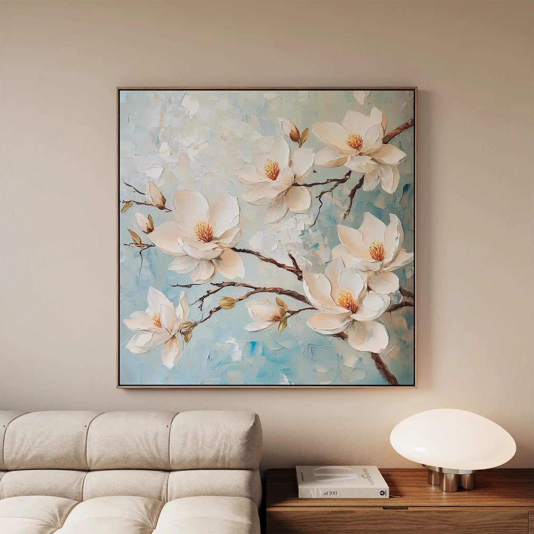 Floral Canvas Wall Art WAD1367-F 80 x 80 cm / Stretched on hidden frame
