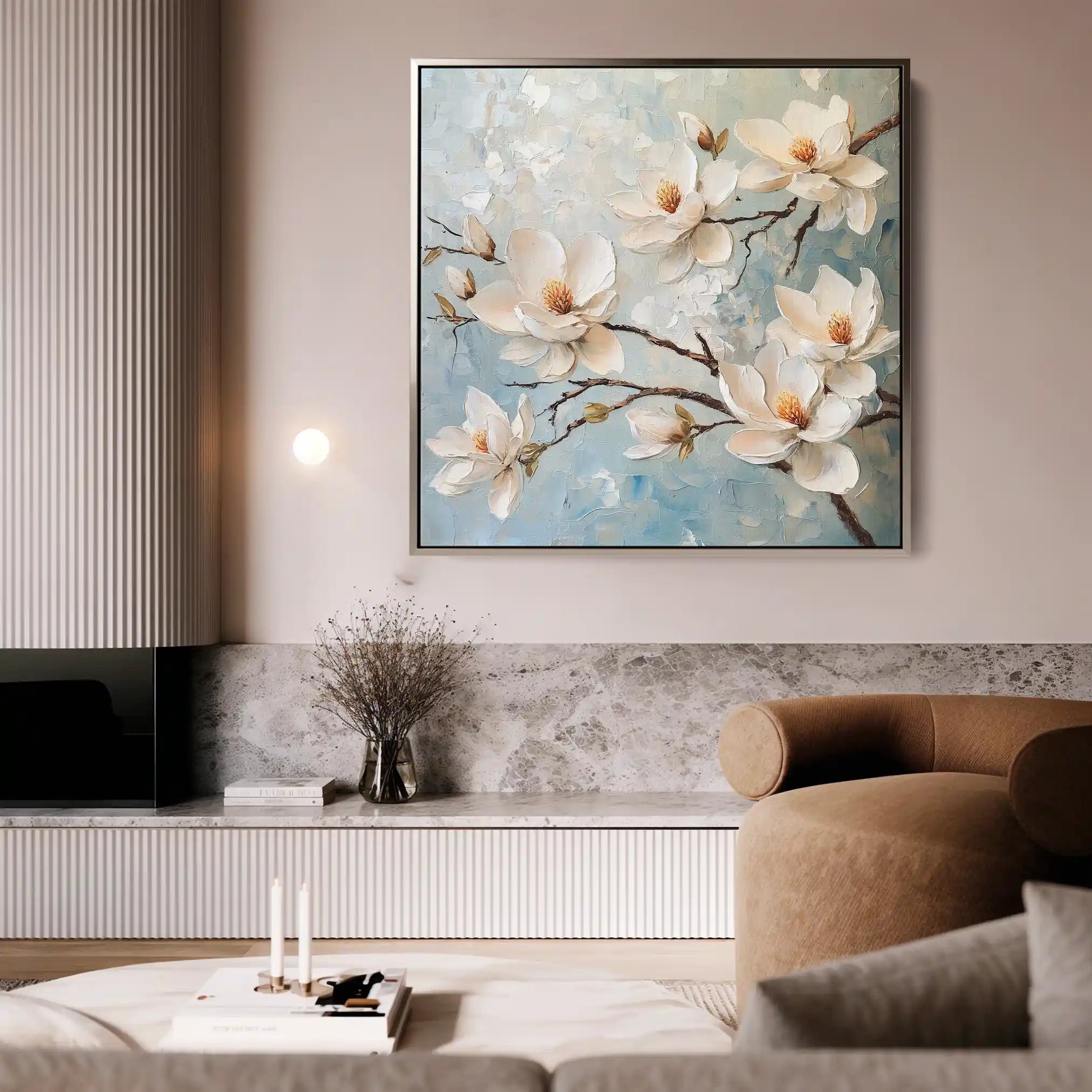 Floral Canvas Wall Art WAD1367-F 80 x 80 cm / Stretched on hidden frame