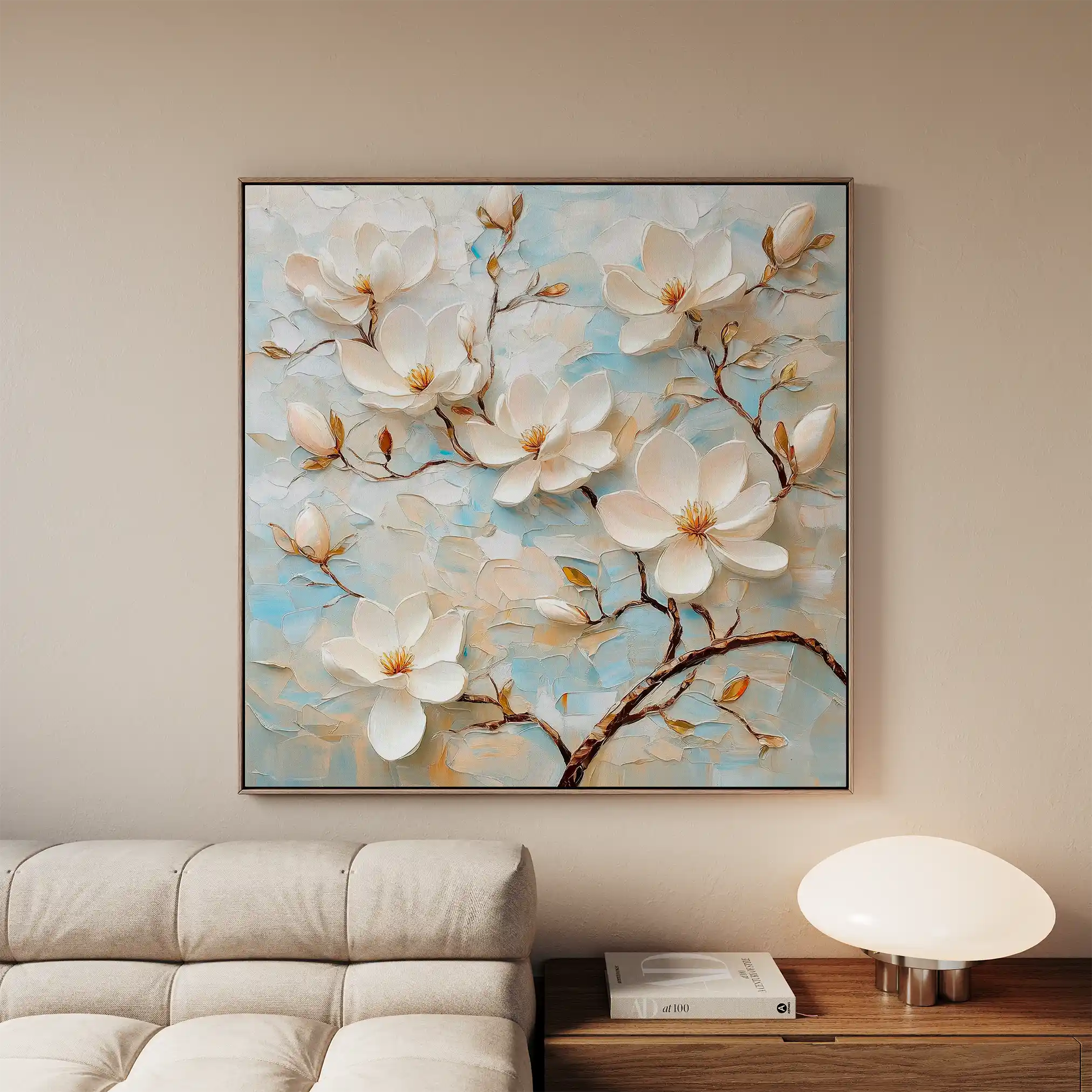 Floral Canvas Wall Art WAD1368-F 80 x 80 cm / Stretched on hidden frame