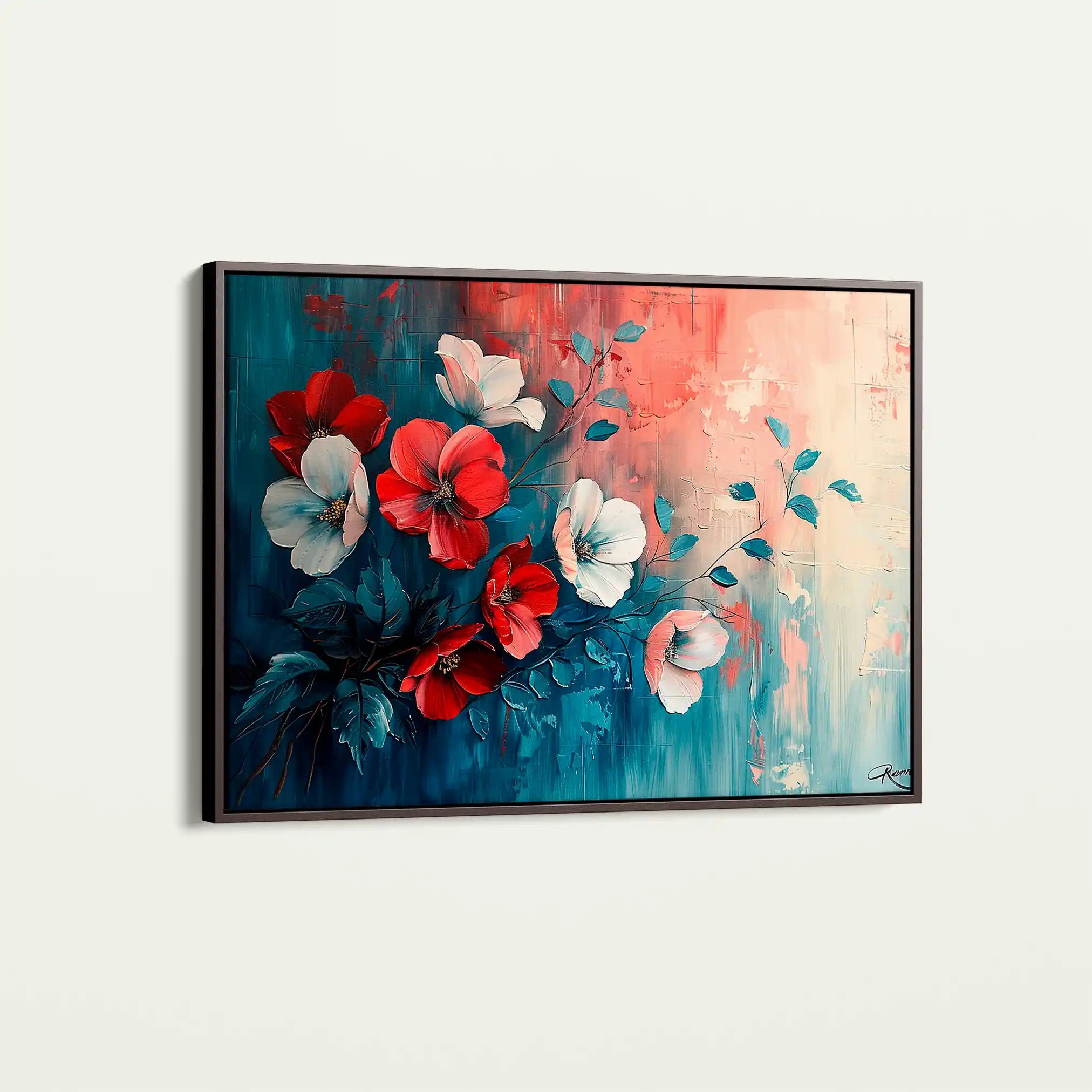 Floral Canvas Wall Art WAD137-F 90 x 60 cm / Stretched on hidden frame