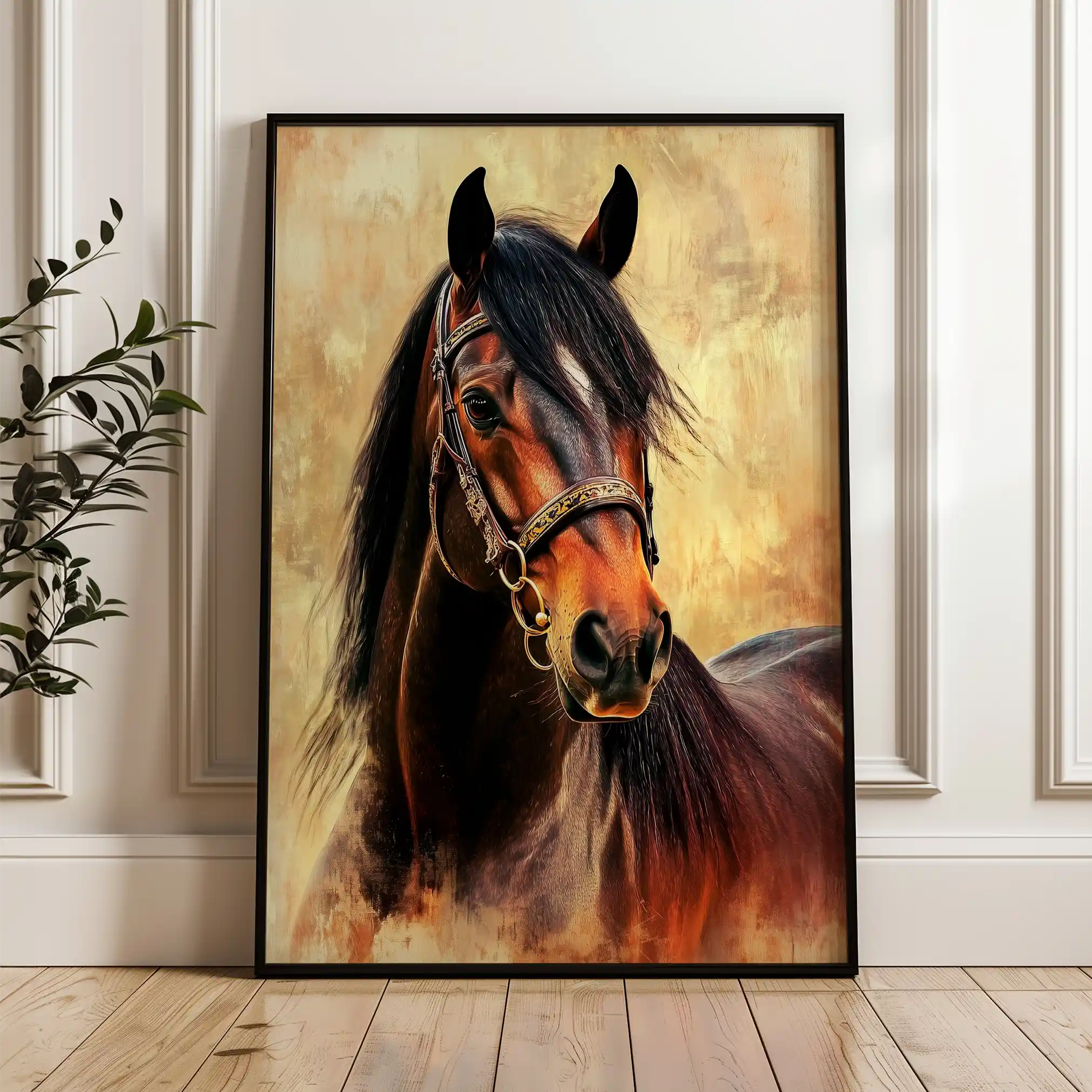 Horses 137 Canvas Art 90 x 60 cm / Stretched on hidden frame