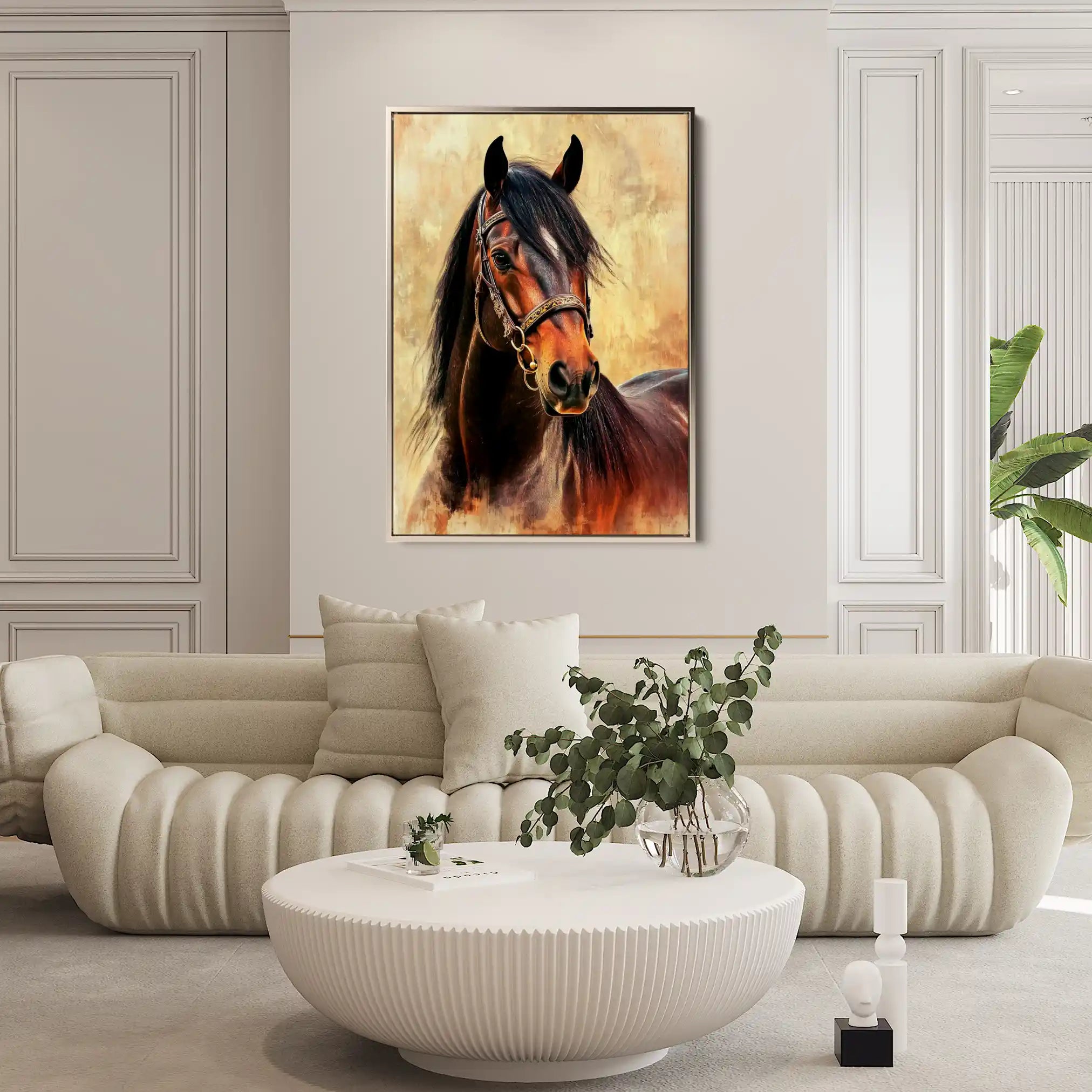 Horses 137 Canvas Art 90 x 60 cm / Stretched on hidden frame