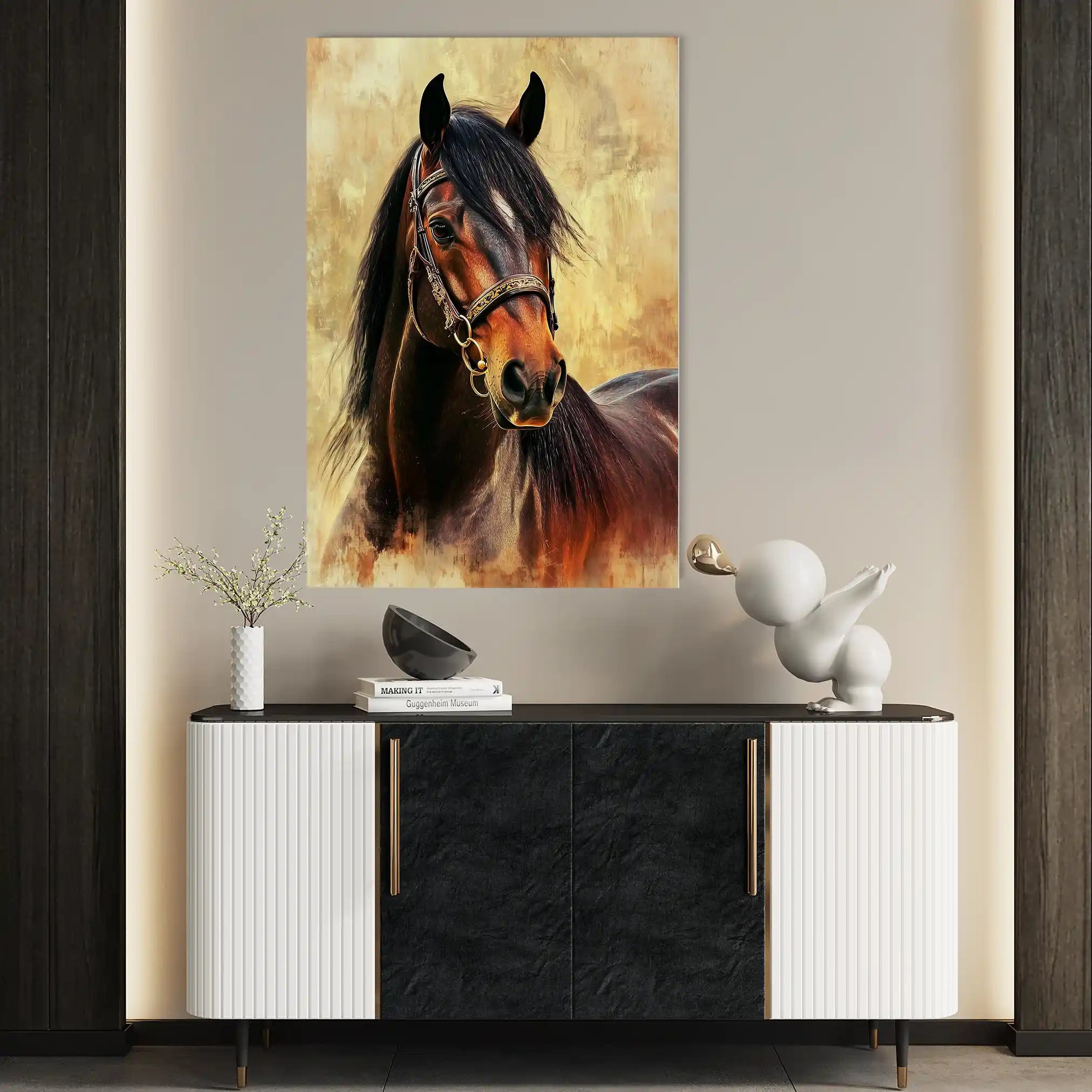 Horses 137 Canvas Art 90 x 60 cm / Stretched on hidden frame