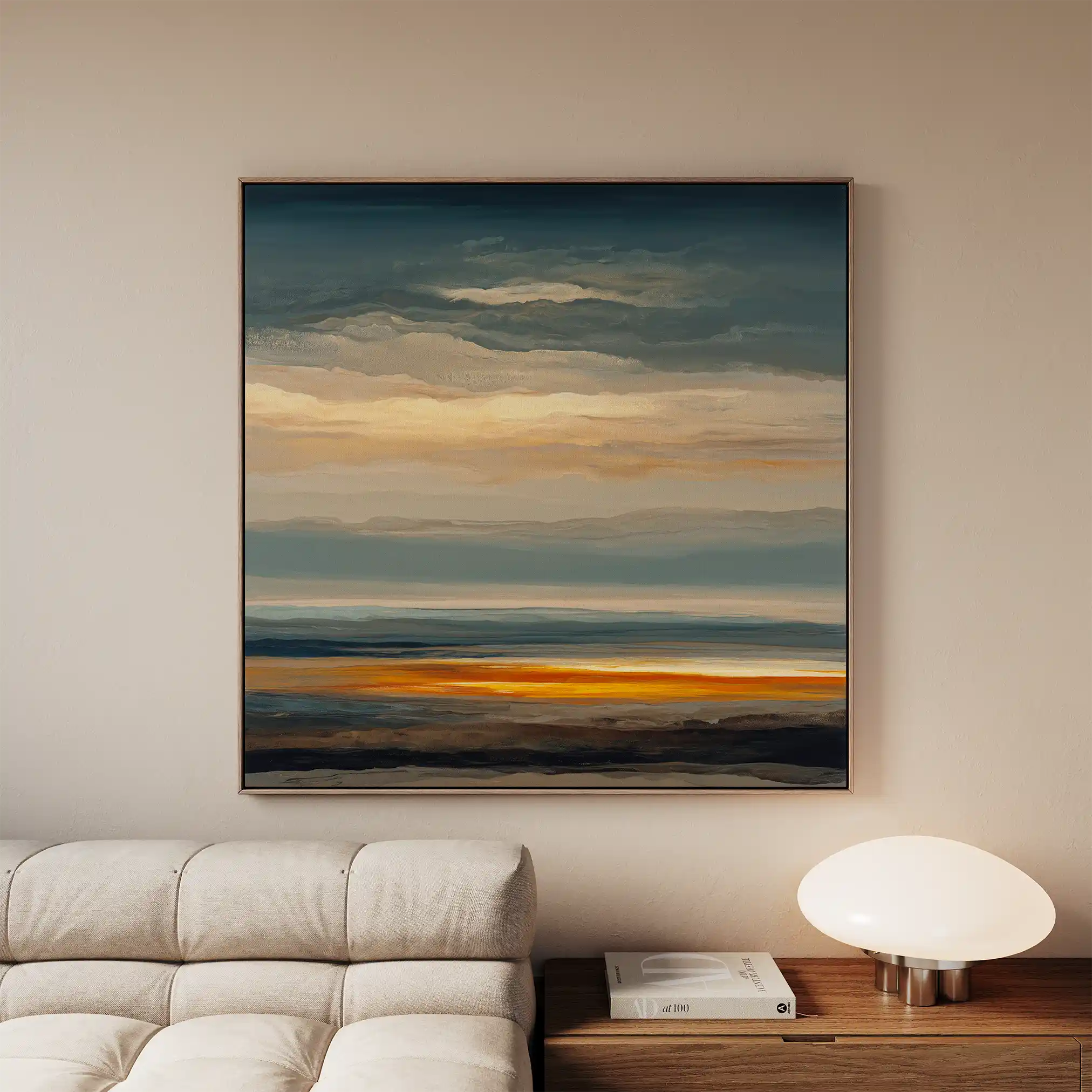 Abstract 1370 Canvas Art 60 x 60 cm / Stretched on hidden frame