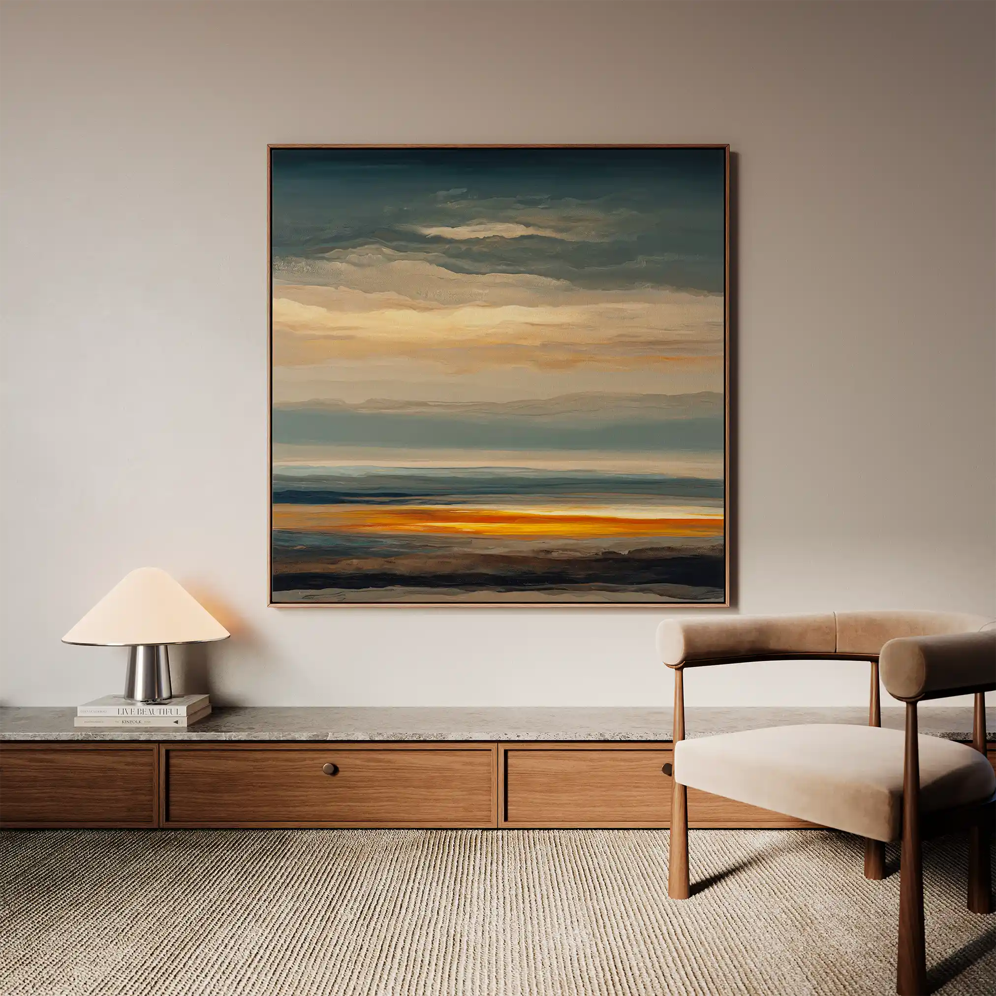 Abstract 1370 Canvas Art 60 x 60 cm / Stretched on hidden frame