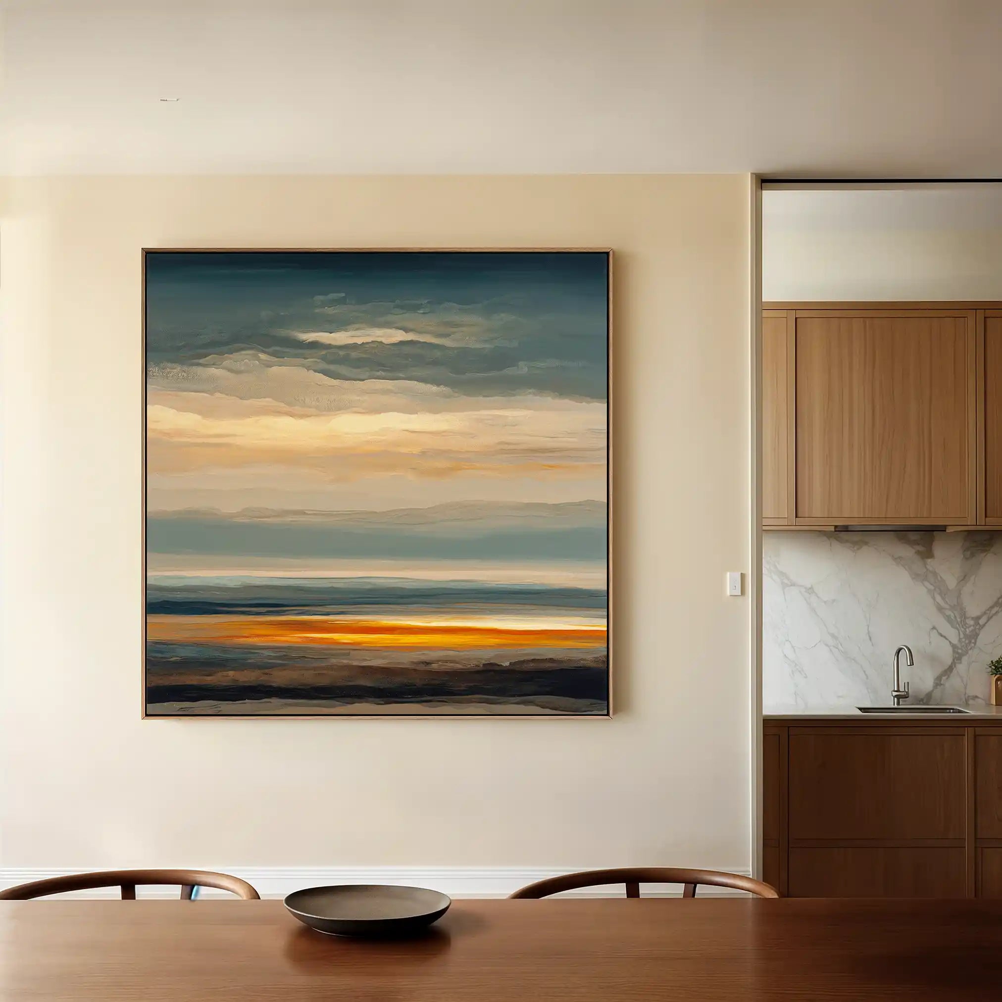 Abstract 1370 Canvas Art 60 x 60 cm / Stretched on hidden frame