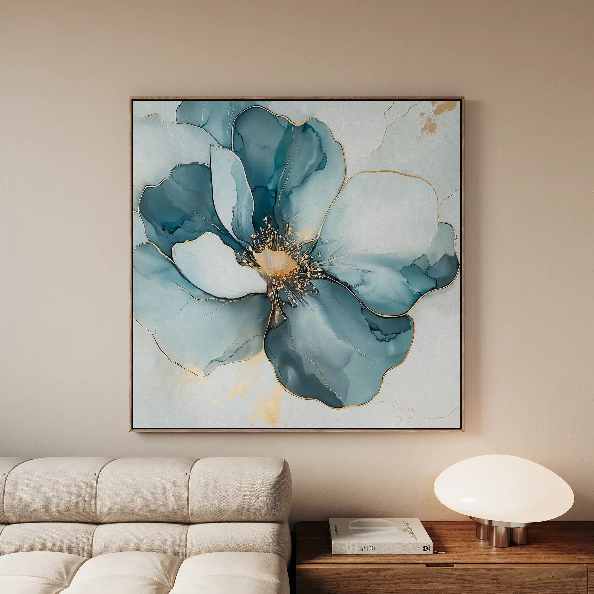 Floral Canvas Wall Art WAD1370-F 80 x 80 cm / Stretched on hidden frame