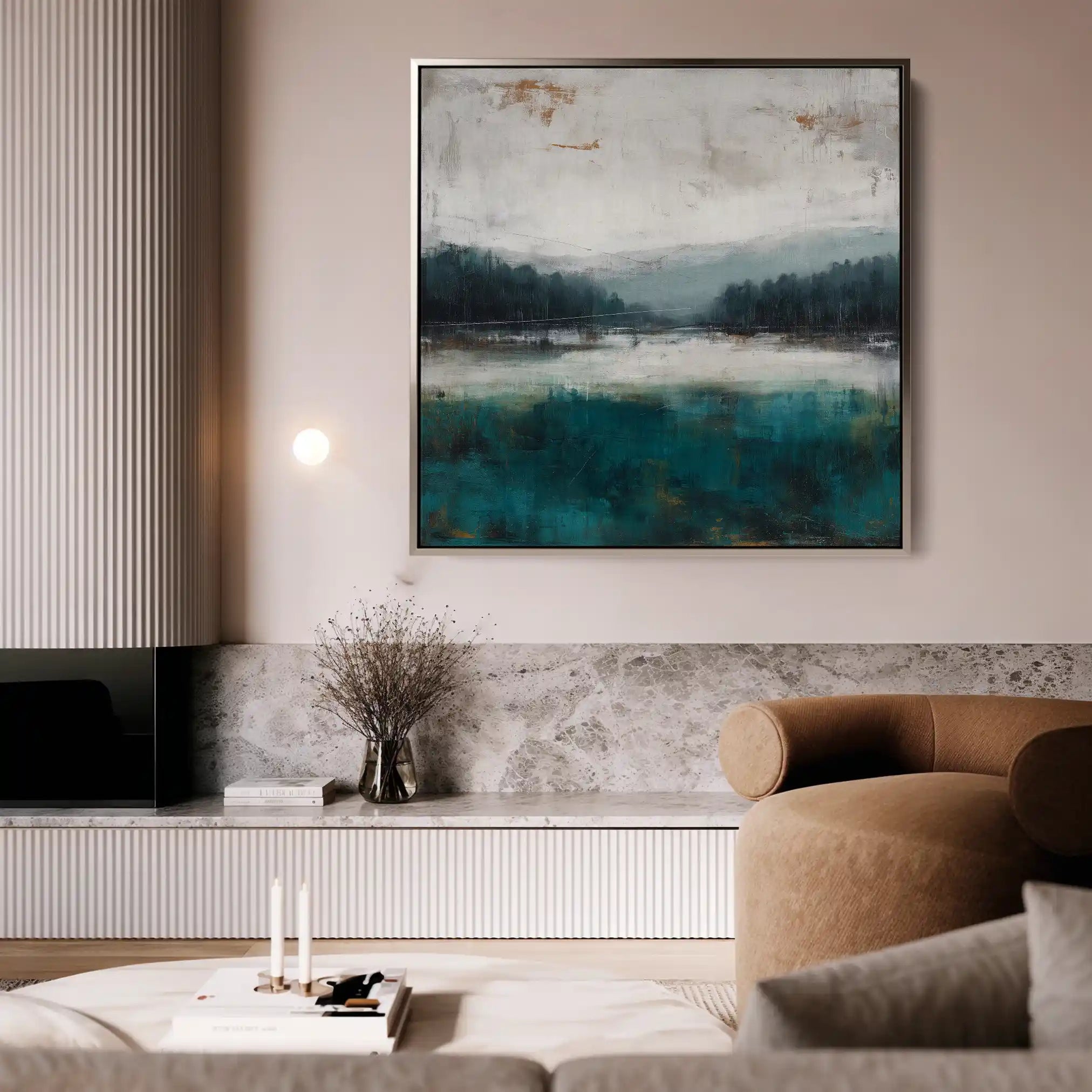 Abstract 1373 Canvas Art 60 x 60 cm / Stretched on hidden frame