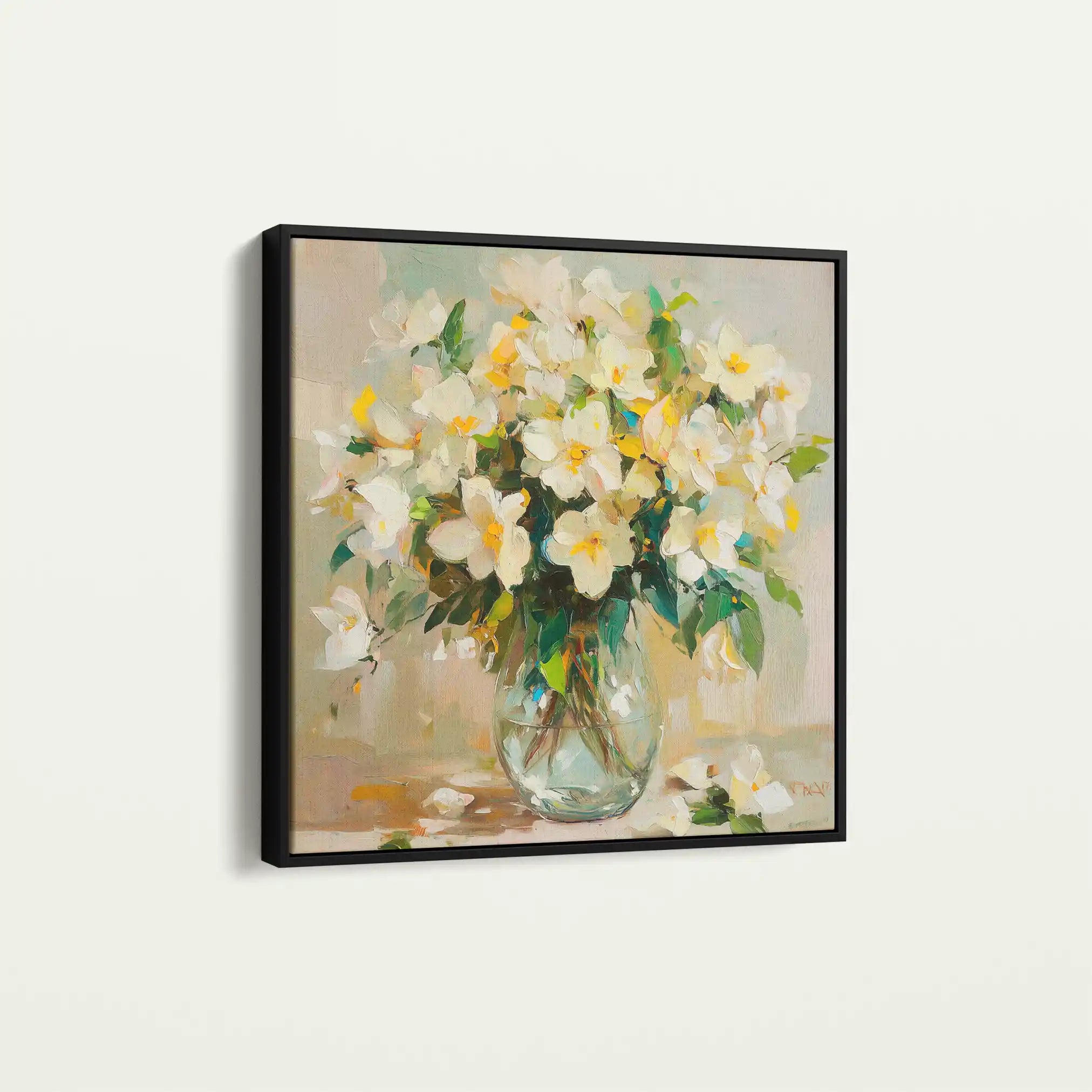 Floral Canvas Wall Art WAD1375-F 80 x 80 cm / Stretched on hidden frame