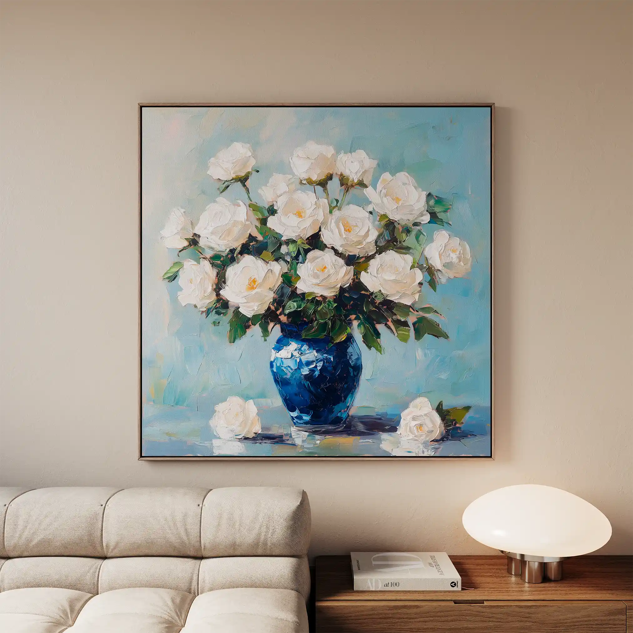 Floral Canvas Wall Art WAD1376-F 80 x 80 cm / Stretched on hidden frame