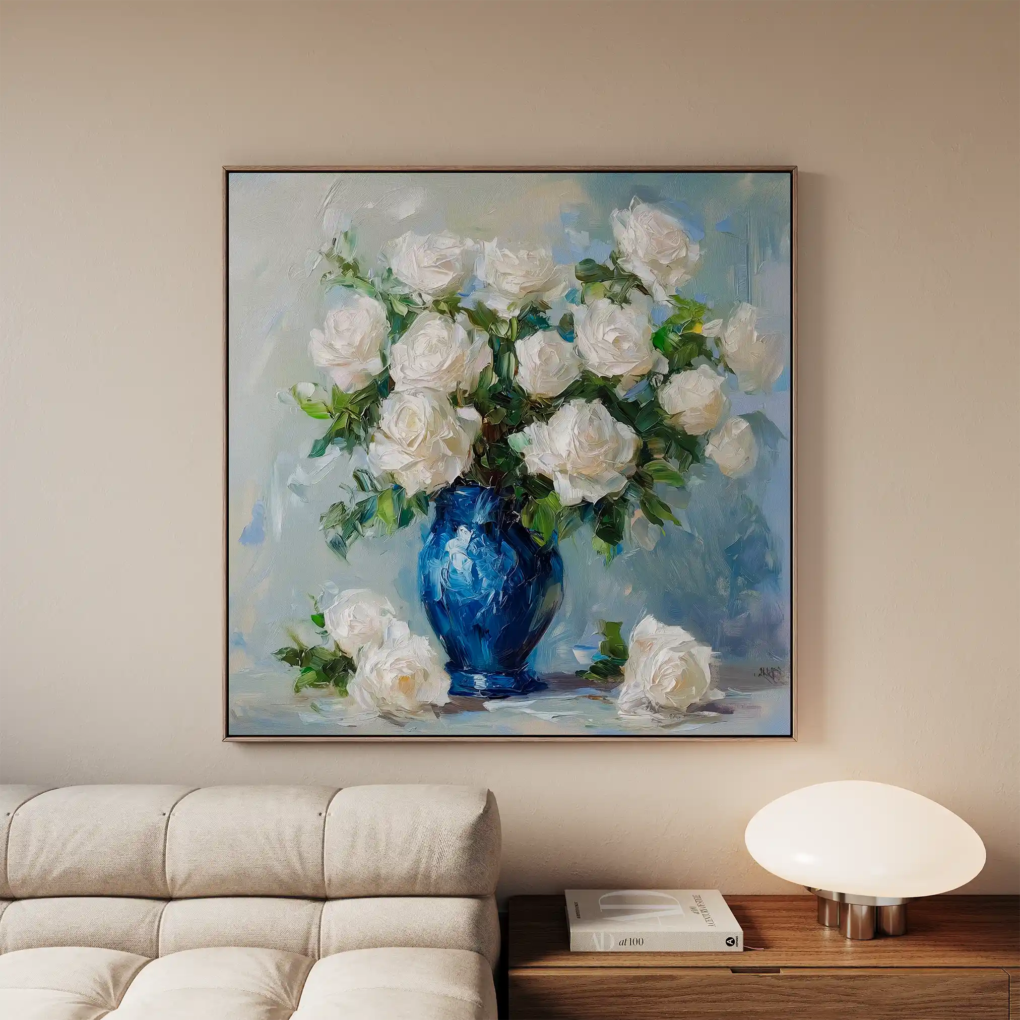 Floral Canvas Wall Art WAD1377-F 80 x 80 cm / Stretched on hidden frame