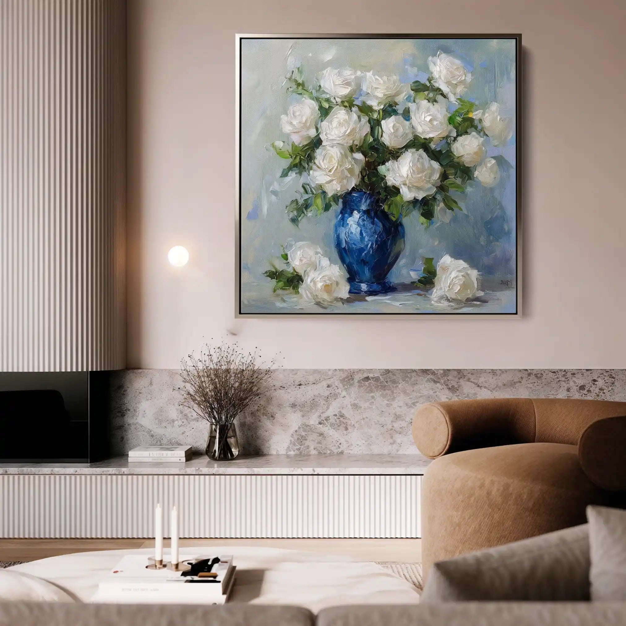 Floral Canvas Wall Art WAD1377-F 80 x 80 cm / Stretched on hidden frame