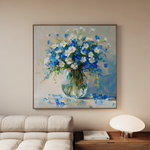 Floral Canvas Wall Art WAD1378-F 80 x 80 cm / Stretched on hidden frame