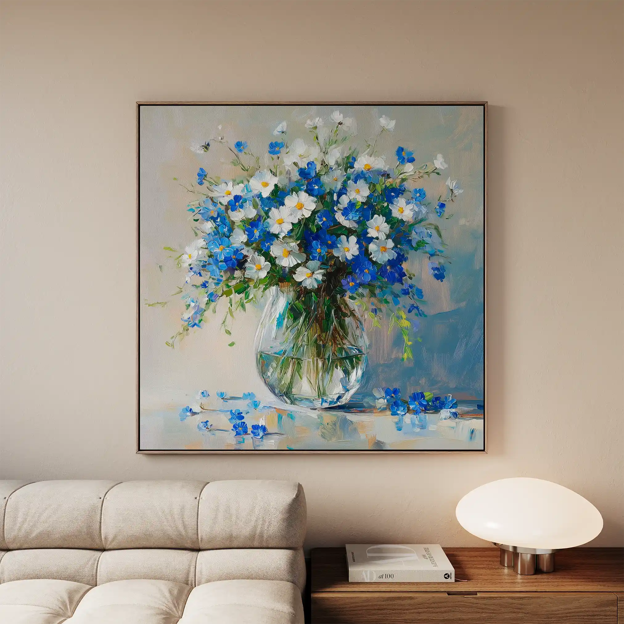 Floral Canvas Wall Art WAD1378-F 80 x 80 cm / Stretched on hidden frame