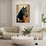 Horses 138 Canvas Art 90 x 60 cm / Stretched on hidden frame