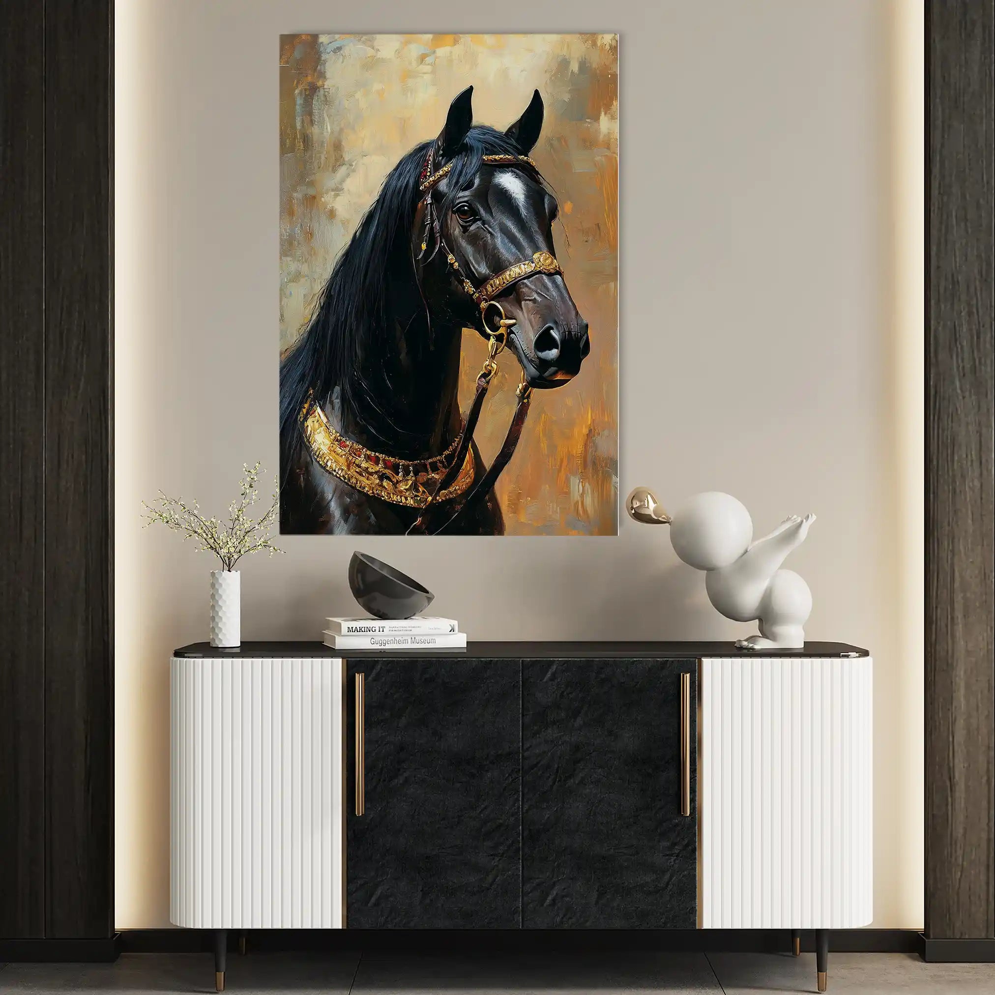Horses 138 Canvas Art 90 x 60 cm / Stretched on hidden frame