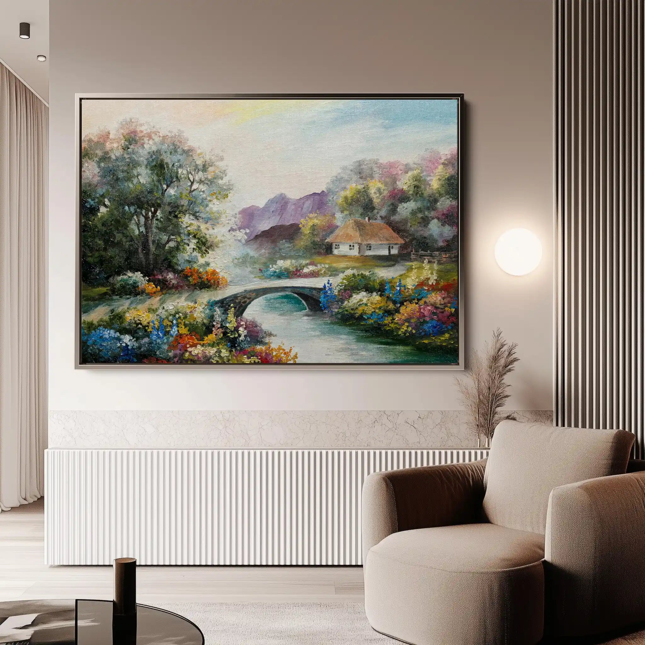 Landscape 138 Canvas Art 90 x 60 cm / Stretched on hidden frame