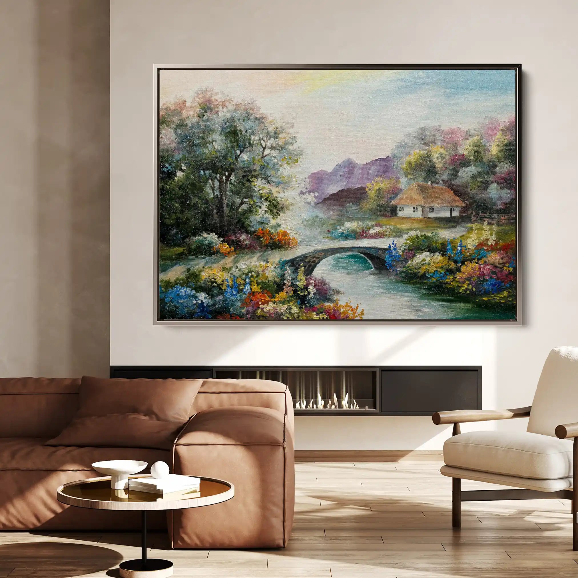 Landscape 138 Canvas Art 90 x 60 cm / Stretched on hidden frame