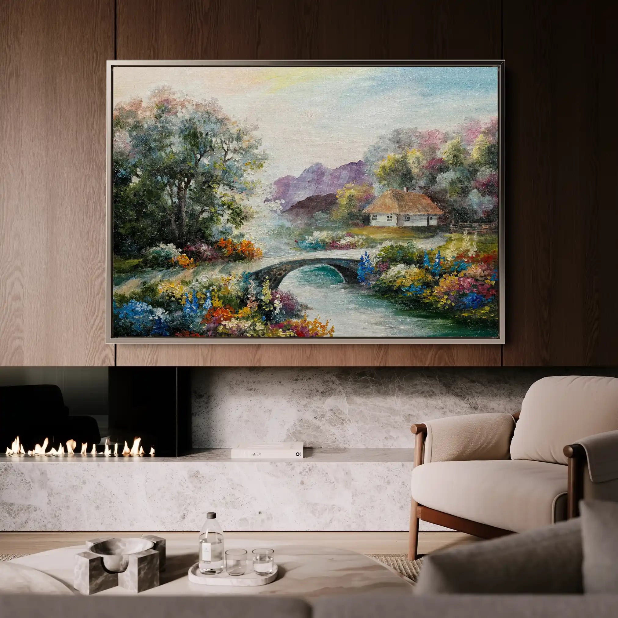 Landscape 138 Canvas Art 90 x 60 cm / Stretched on hidden frame