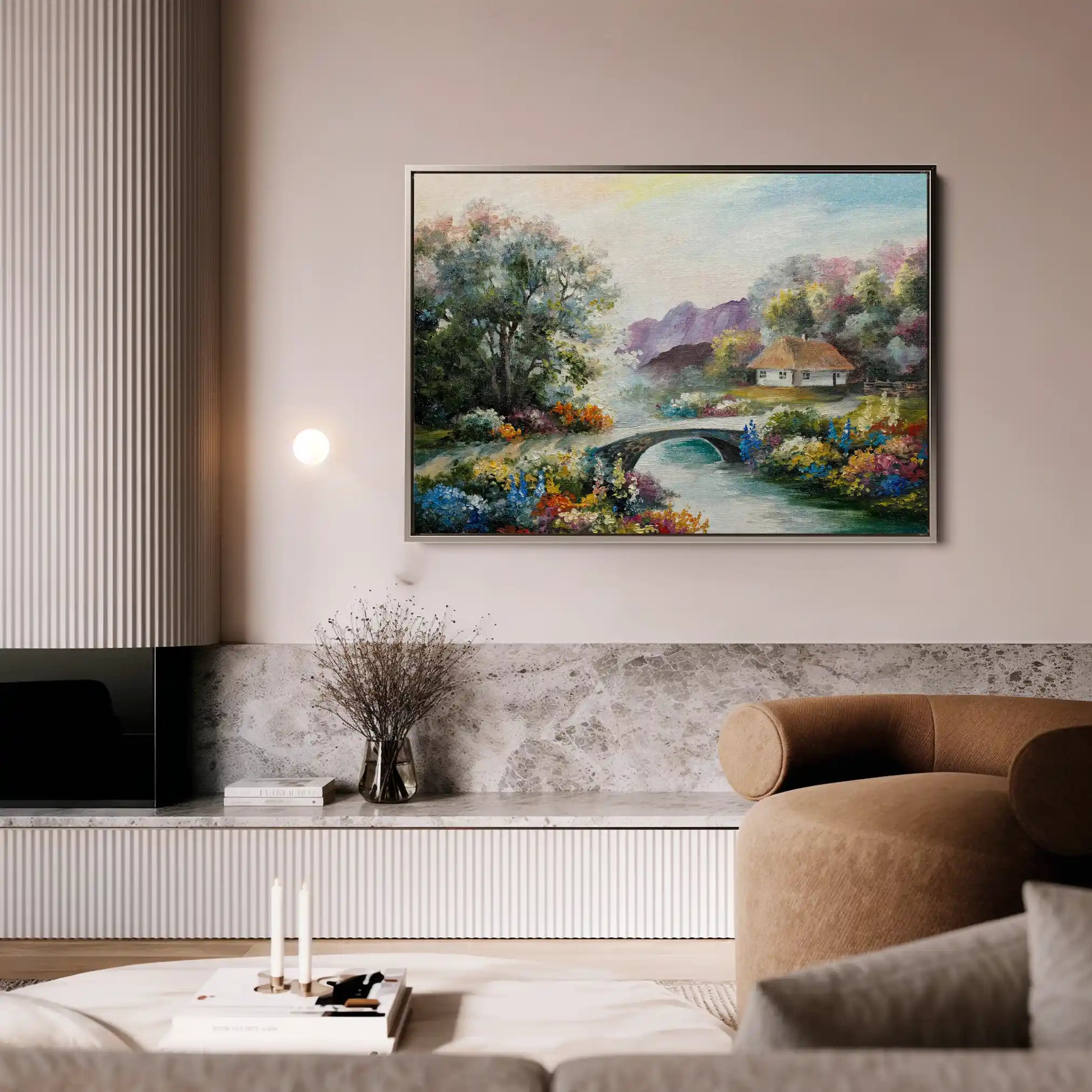 Landscape 138 Canvas Art 90 x 60 cm / Stretched on hidden frame