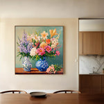 Floral Canvas Wall Art WAD1380-F 80 x 80 cm / Stretched on hidden frame