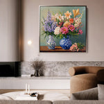 Floral Canvas Wall Art WAD1380-F 80 x 80 cm / Stretched on hidden frame