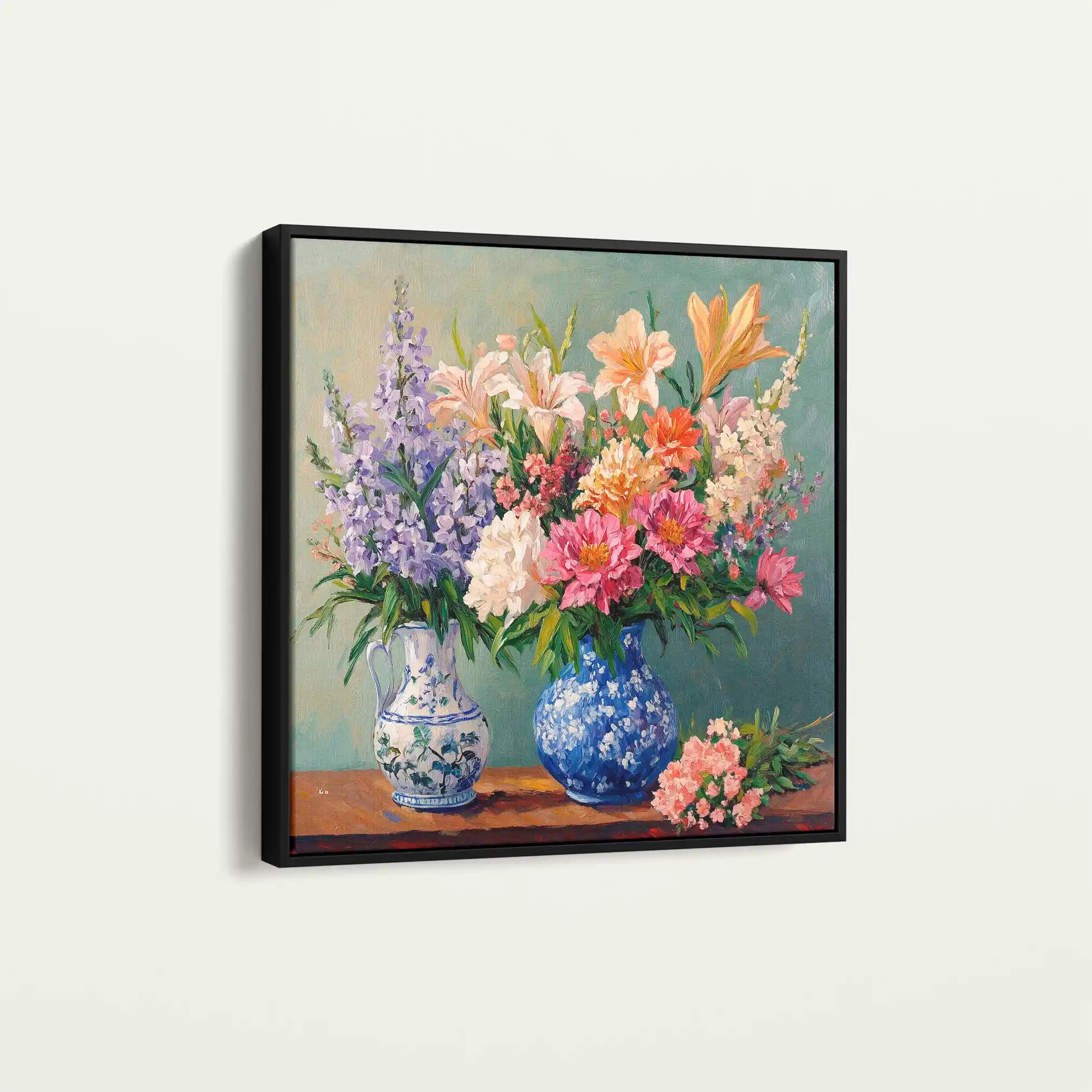Floral Canvas Wall Art WAD1380-F 80 x 80 cm / Stretched on hidden frame