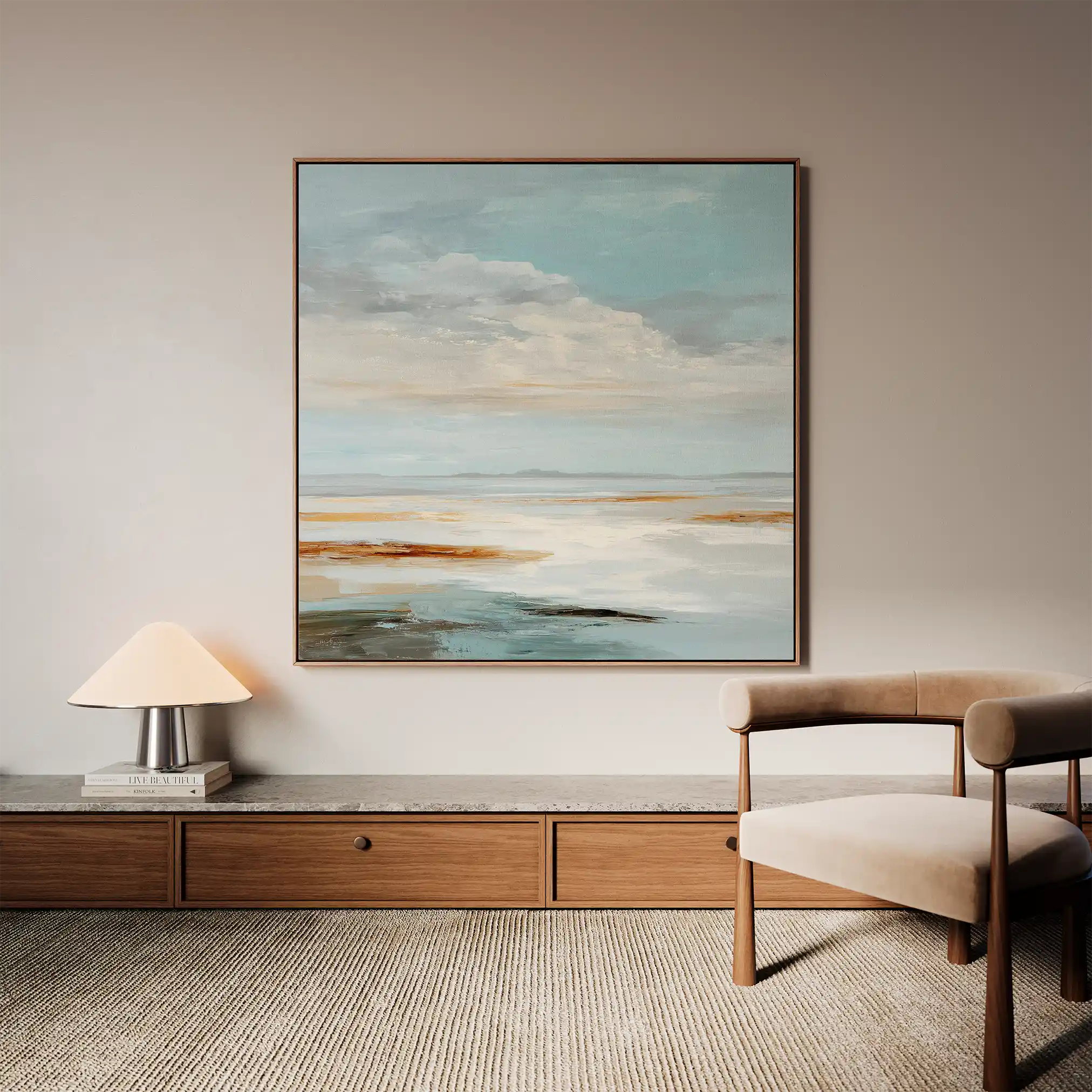 Abstract 1381 Canvas Art 60 x 60 cm / Stretched on hidden frame