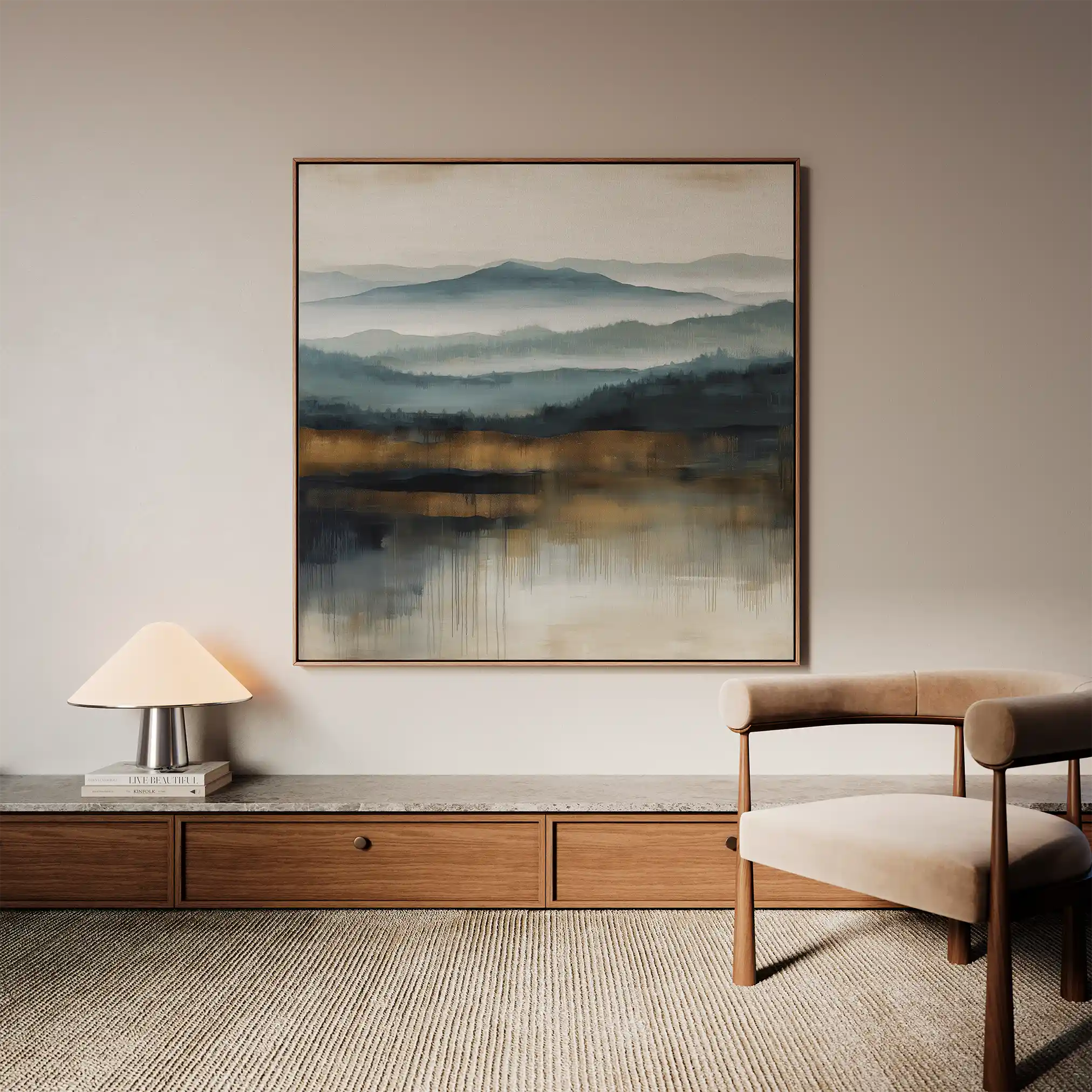 Abstract 1382 Canvas Art 60 x 60 cm / Stretched on hidden frame