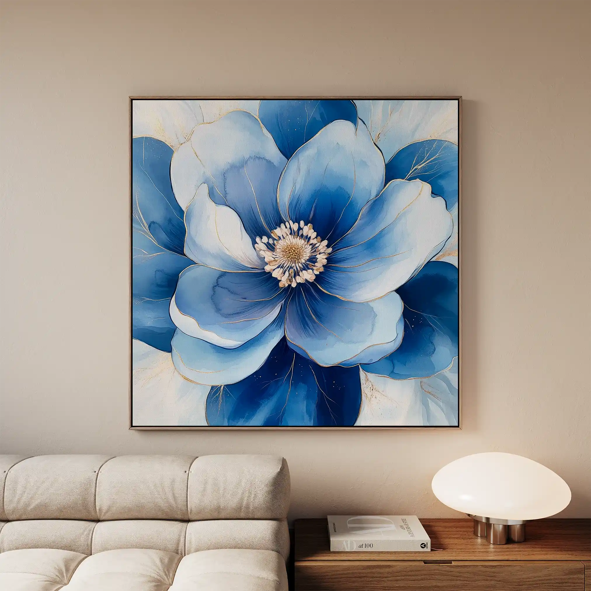 Floral Canvas Wall Art WAD1382-F 80 x 80 cm / Stretched on hidden frame