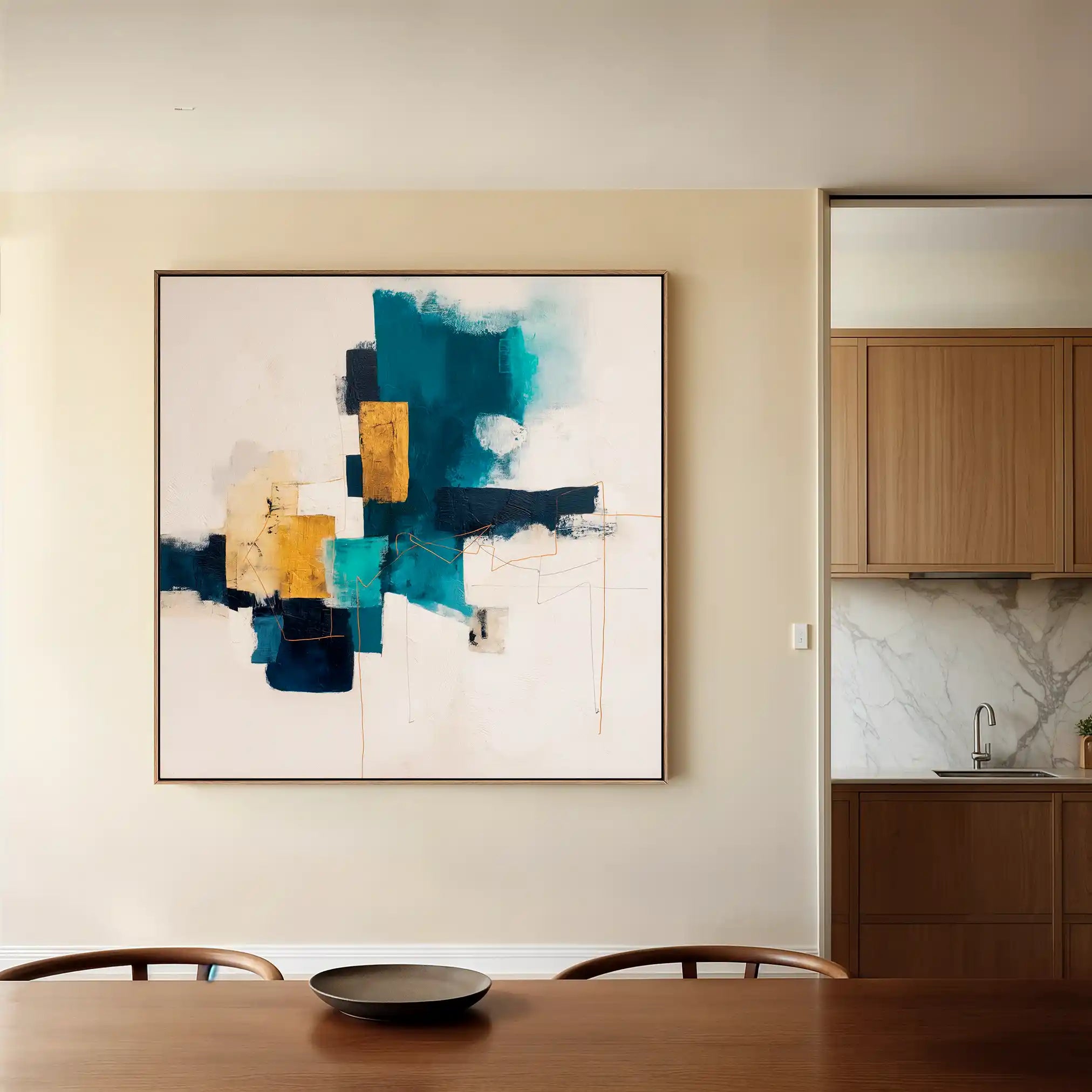 Abstract 1383 Canvas Art 60 x 60 cm / Stretched on hidden frame