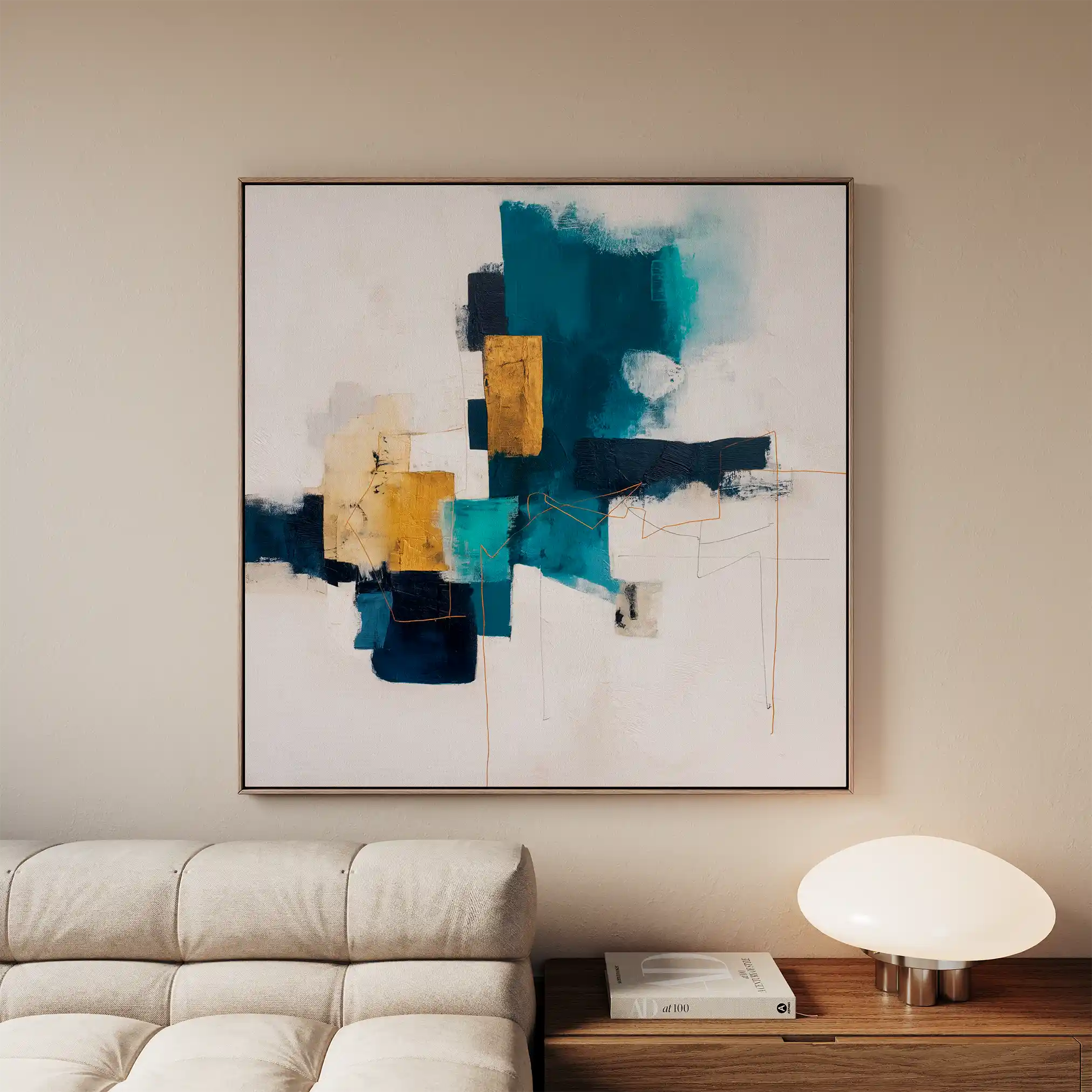 Abstract 1383 Canvas Art 60 x 60 cm / Stretched on hidden frame