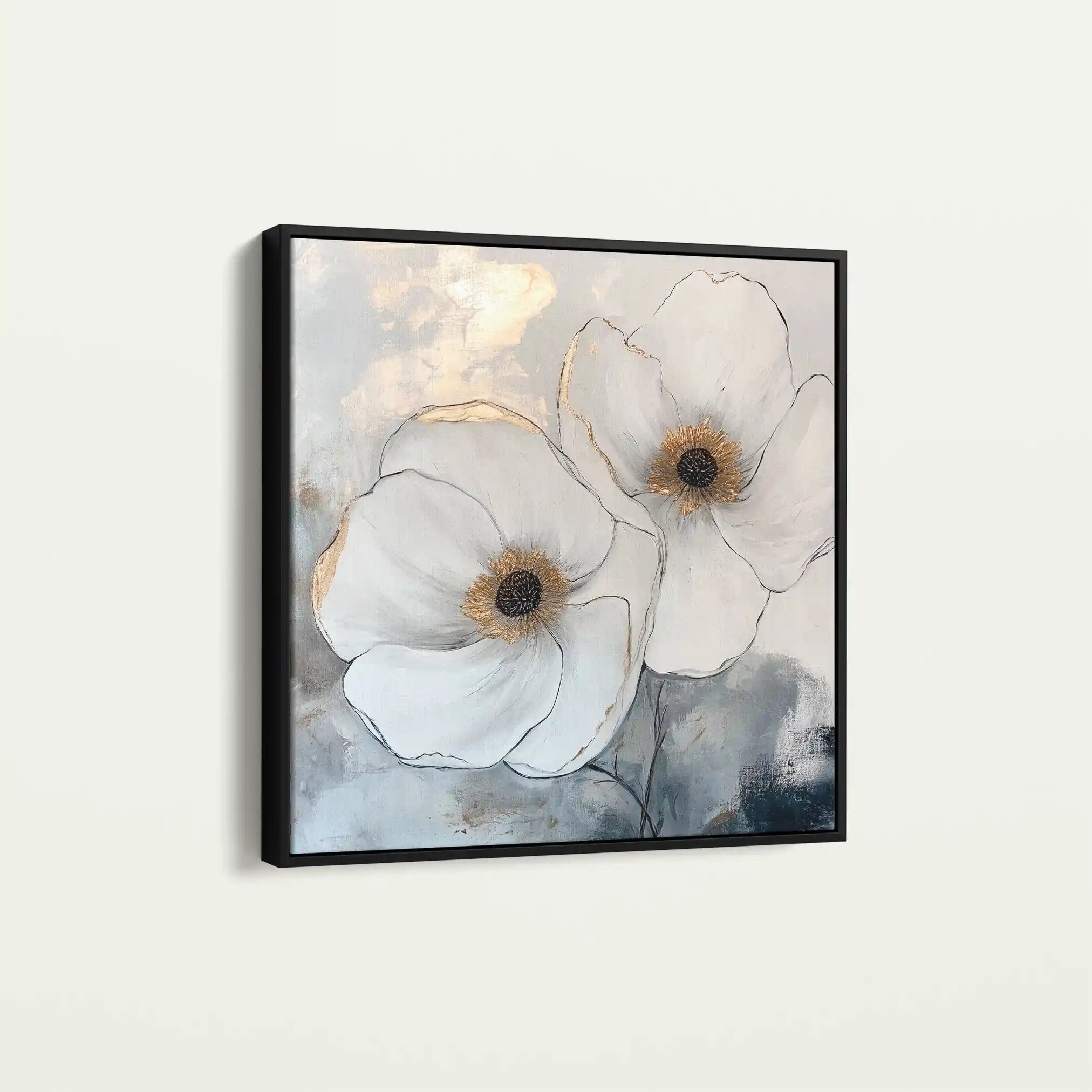 Floral Canvas Wall Art WAD1383-F 80 x 80 cm / Stretched on hidden frame