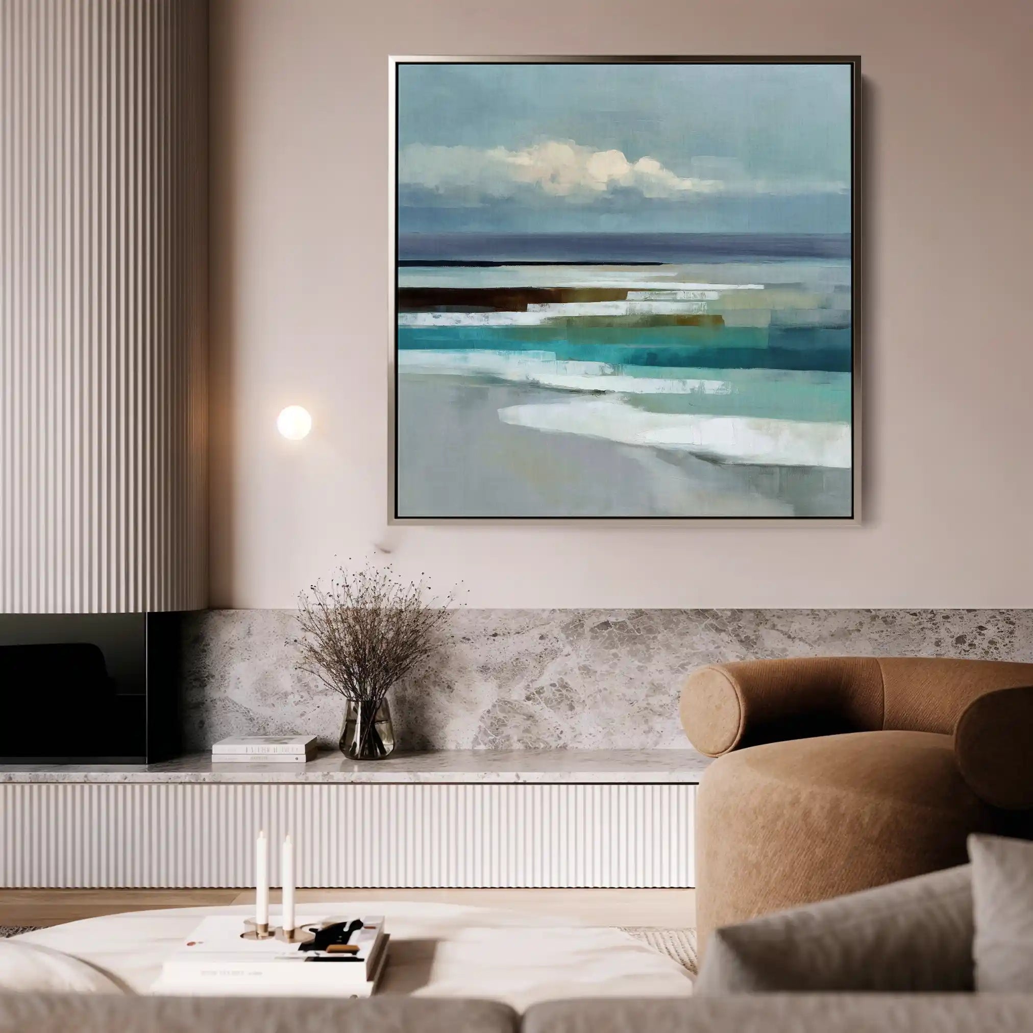 Abstract 1385 Canvas Art 60 x 60 cm / Stretched on hidden frame