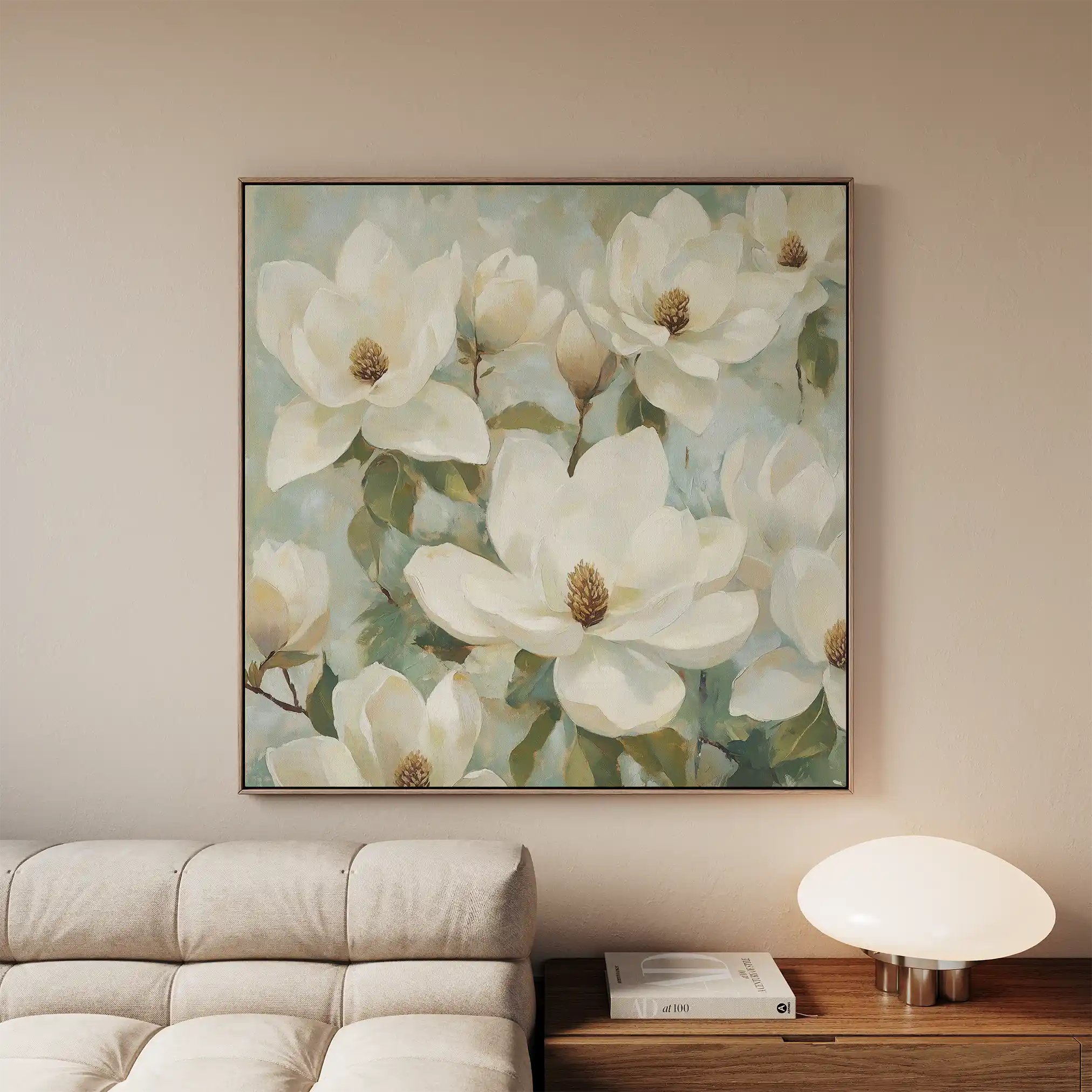 Floral Canvas Wall Art WAD1387-F 80 x 80 cm / Stretched on hidden frame