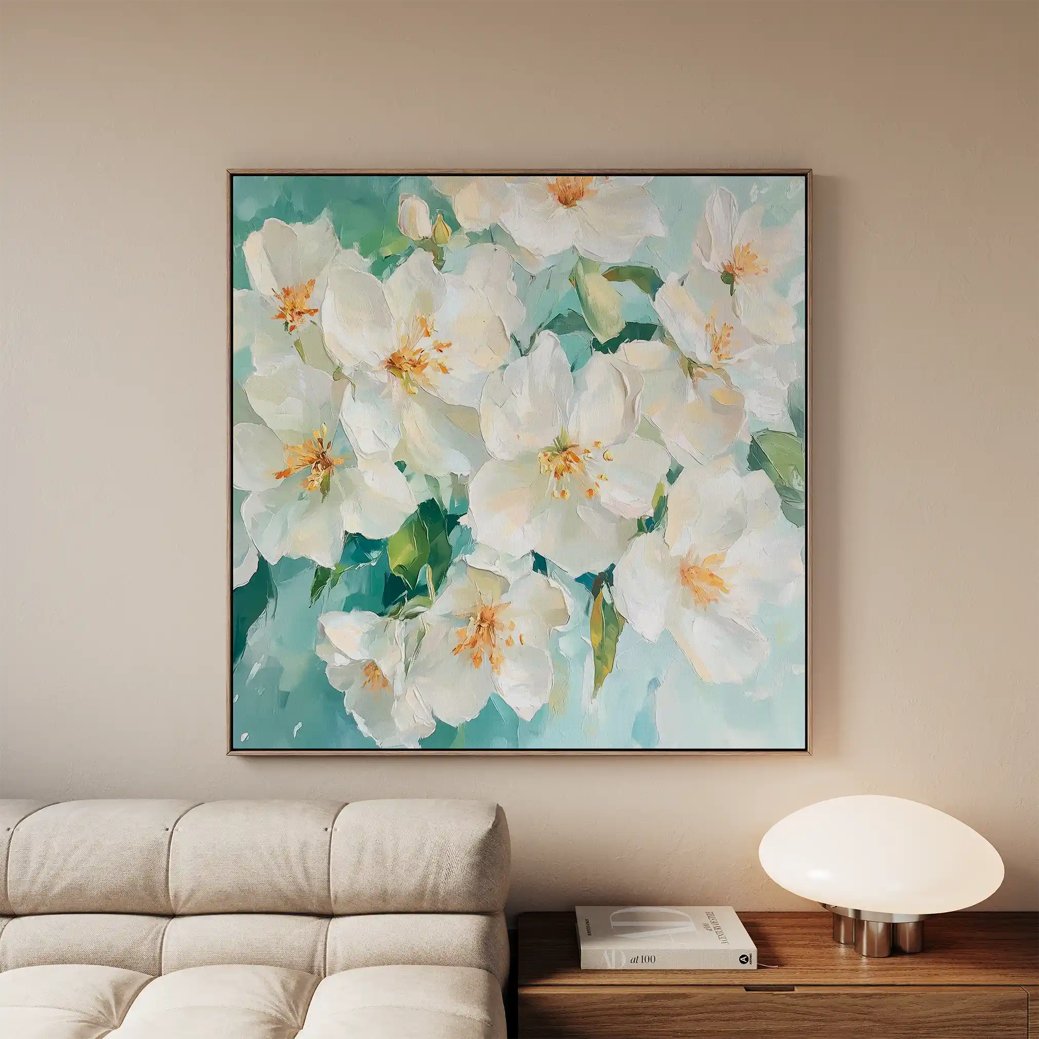 Floral Canvas Wall Art WAD1388-F 80 x 80 cm / Stretched on hidden frame