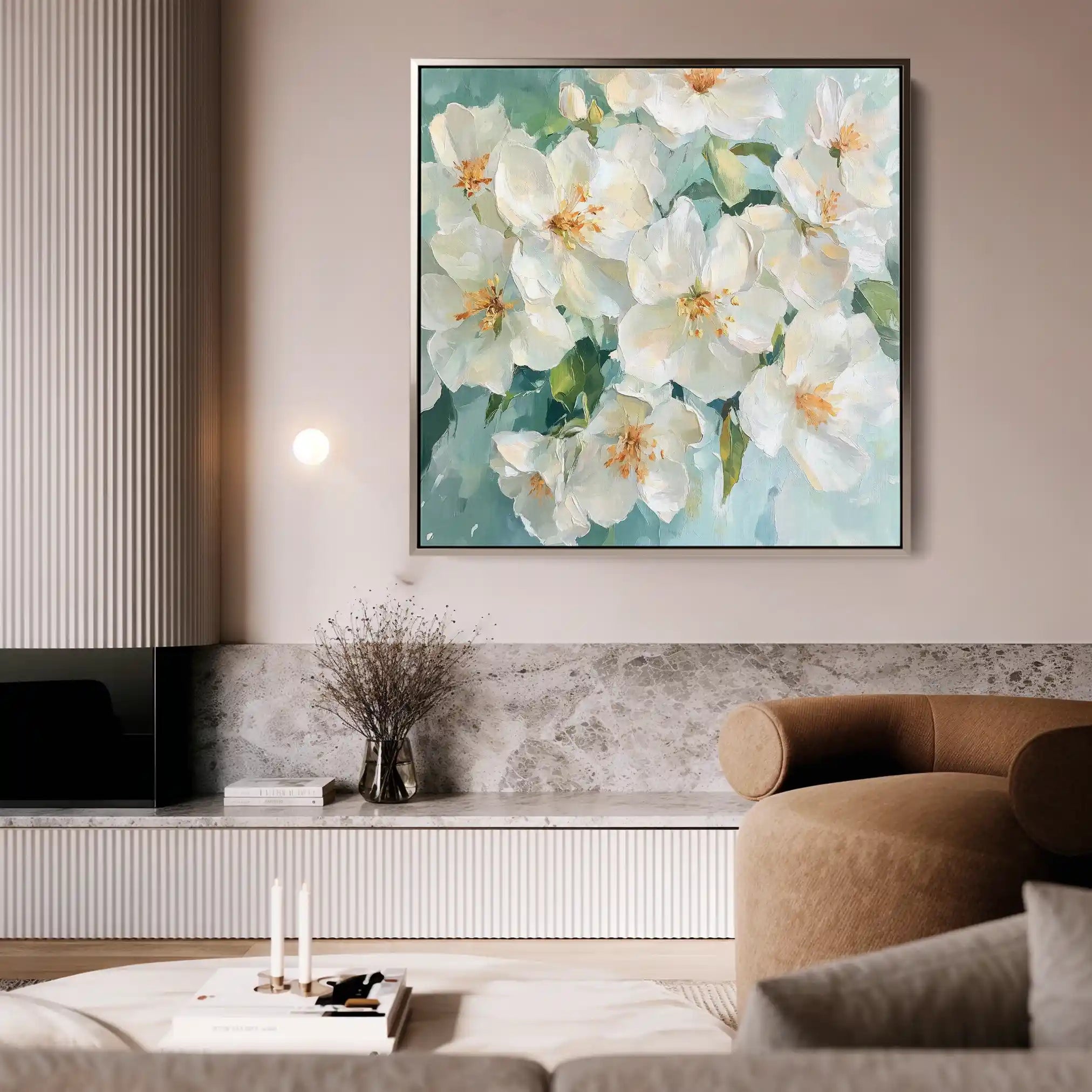 Floral Canvas Wall Art WAD1388-F 80 x 80 cm / Stretched on hidden frame