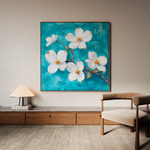 Floral Canvas Wall Art WAD1389-F 80 x 80 cm / Stretched on hidden frame