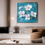 Floral Canvas Wall Art WAD1389-F 80 x 80 cm / Stretched on hidden frame